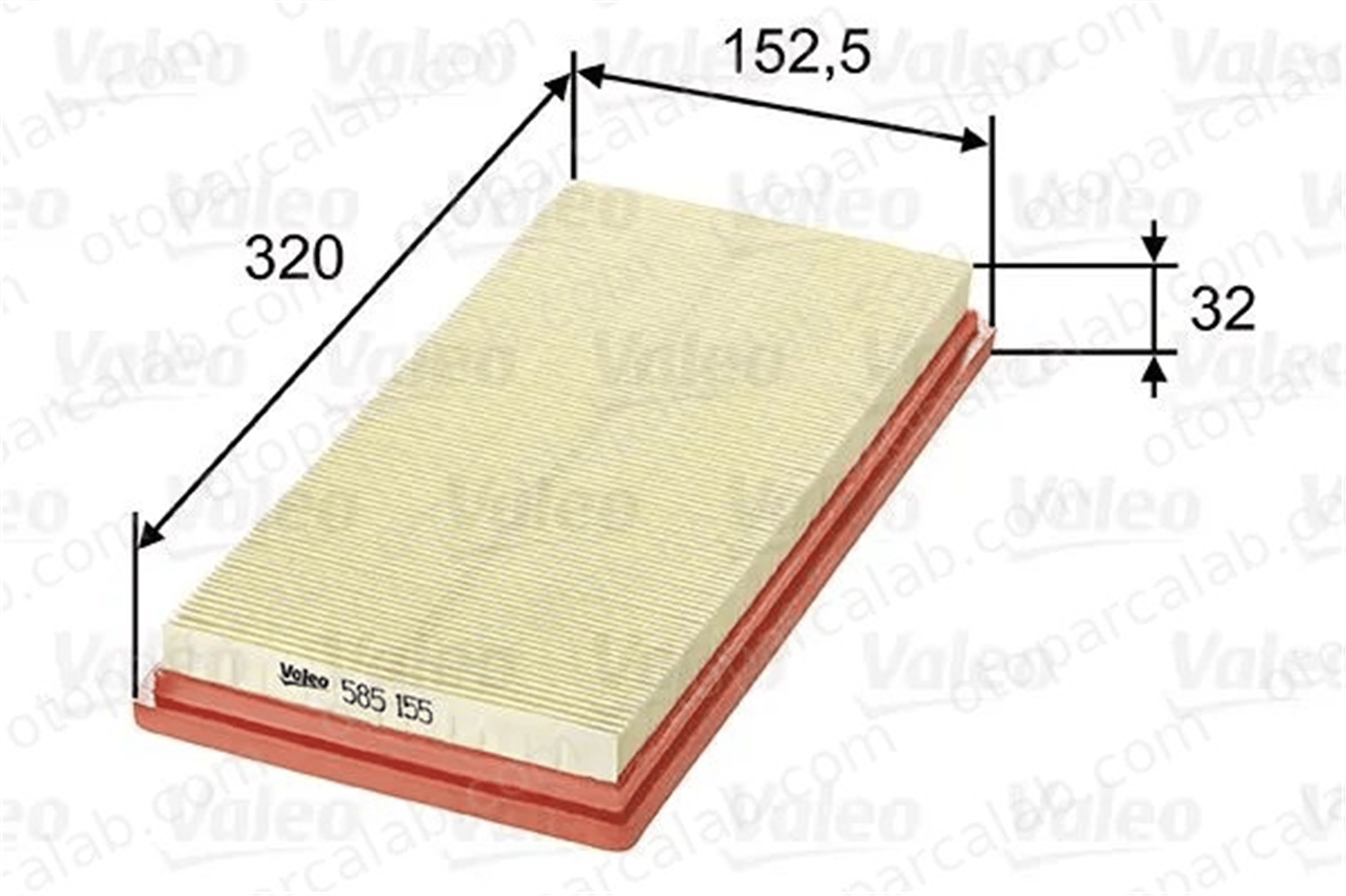 VALEO 585155 Hava Filtresi FIAT 500 500 C 51773404 6001073219