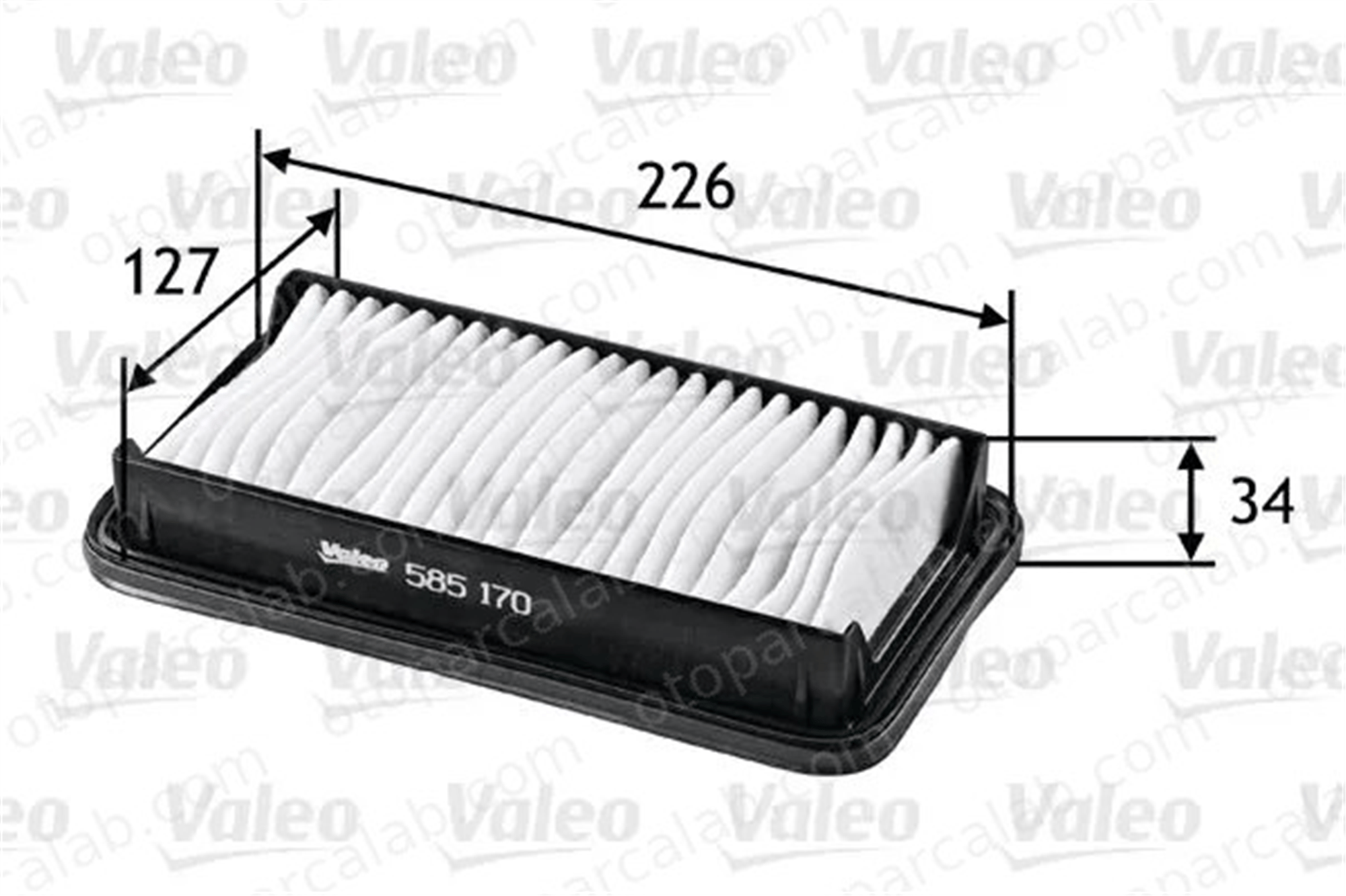 VALEO 585170 Hava Filtresi DACIA DUSTER RENAULT MEGANE IV Hatchback 71742069 1520865F0A