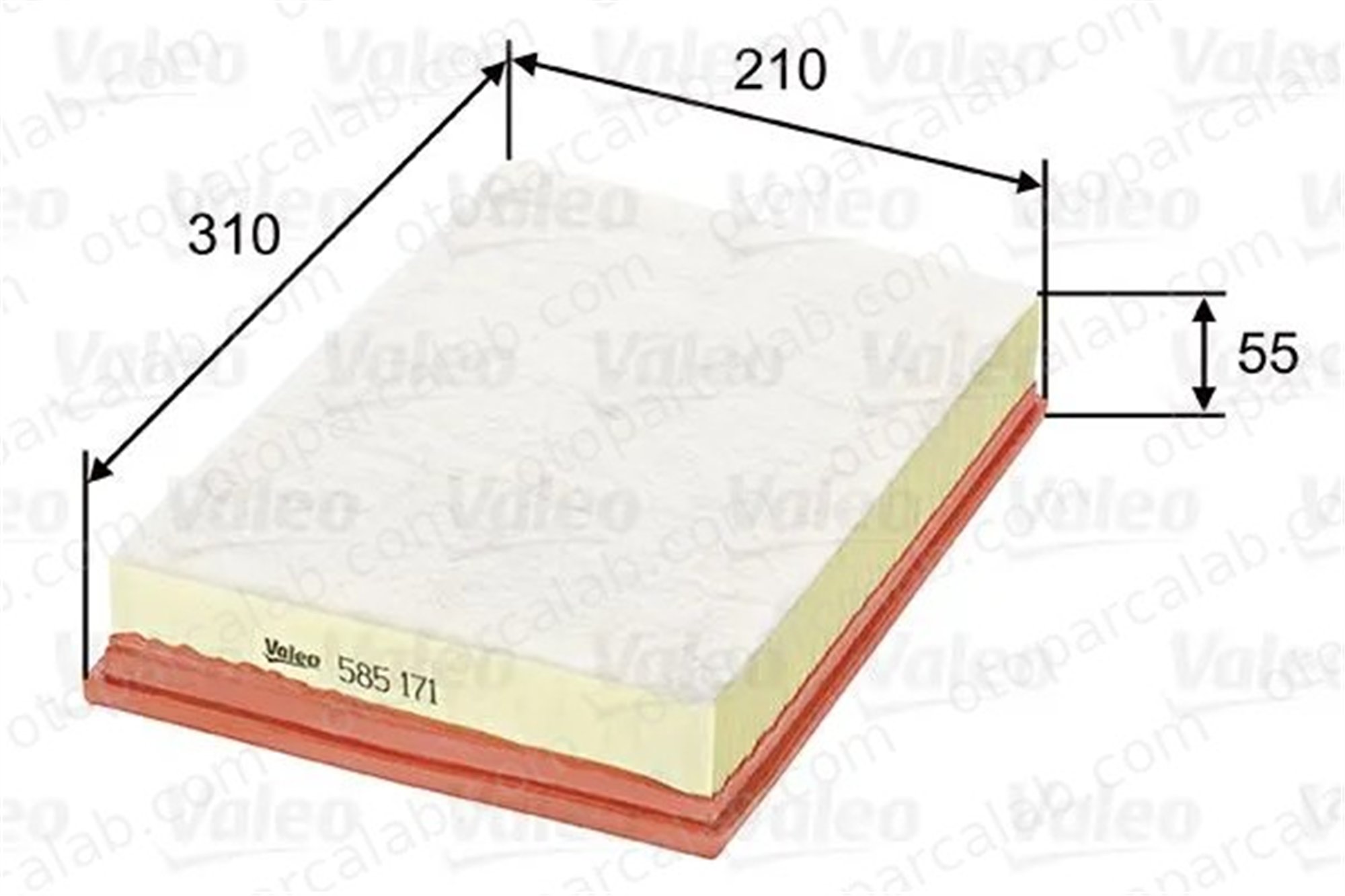 VALEO 585171 Hava Filtresi FORD GALAXY I VW SHARAN 1102785 7M0129620A