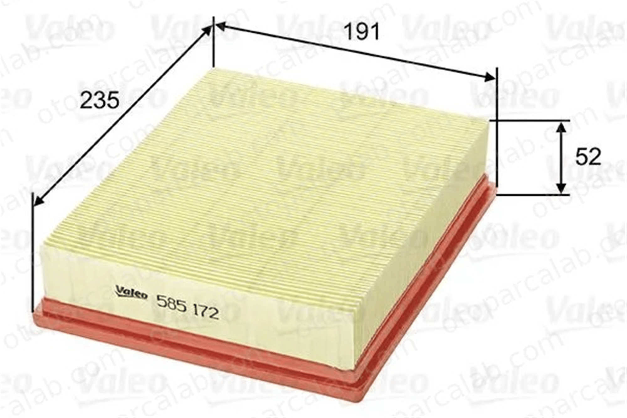 VALEO 585172 Hava Filtresi FIAT MULTIPLA MULTIPLA VAN 4680657 46519049