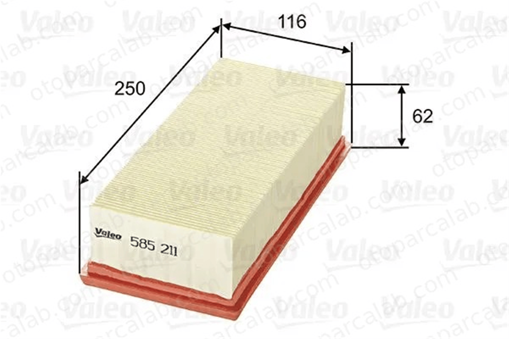 VALEO 585211 Hava Filtresi MITSUBISHI COLT VI SMART FORFOUR 1350900501 MA4611