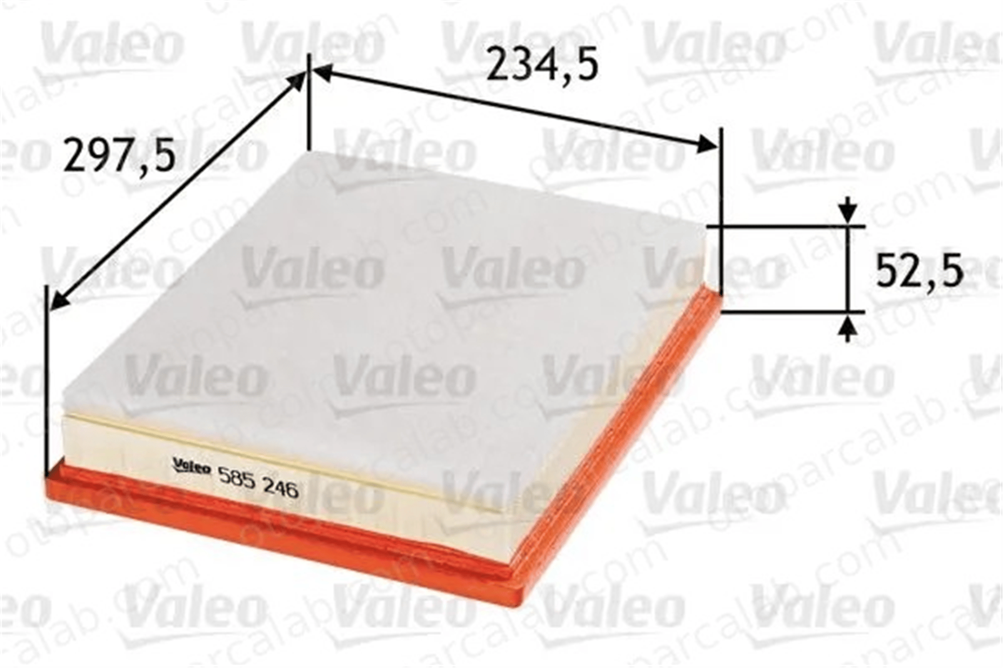 VALEO 585246 Hava Filtresi SAAB 9-3 9-3 Cabrio 12788338
