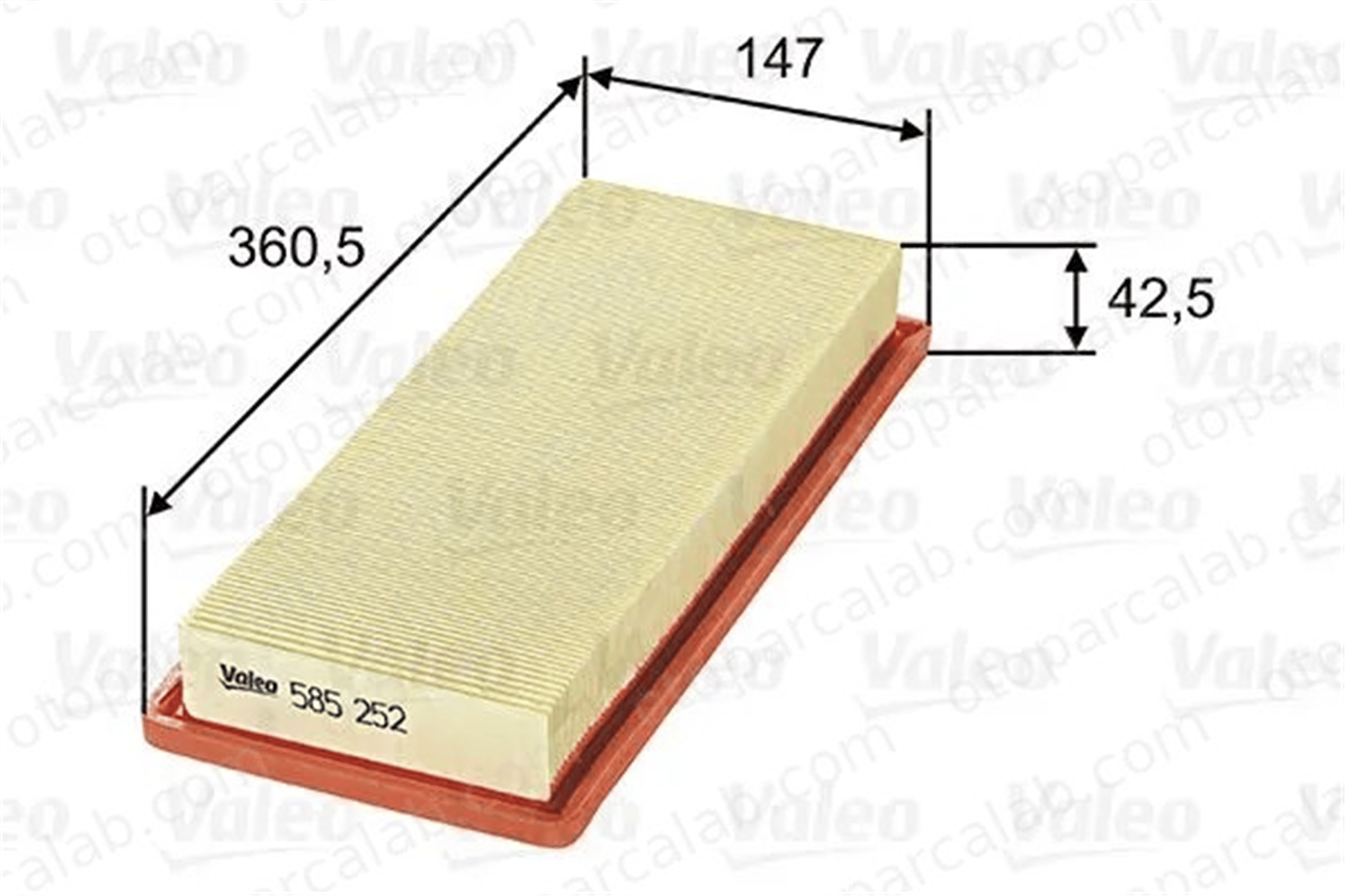 VALEO 585252 Hava Filtresi PEUGEOT 308 I 308 SW I 1444WV 13717534845