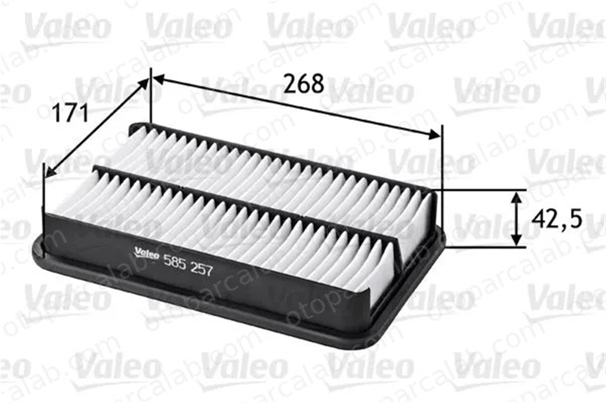 VALEO 585257 Hava Filtresi TOYOTA COROLLA COROLLA Compact 1780102030 A1347C