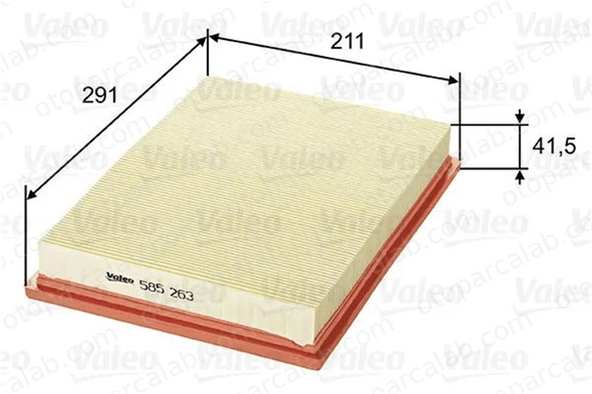 VALEO 585263 Hava Filtresi JEEP GRAND CHEROKEE III CHEROKEE 5018777AB 5018777AA