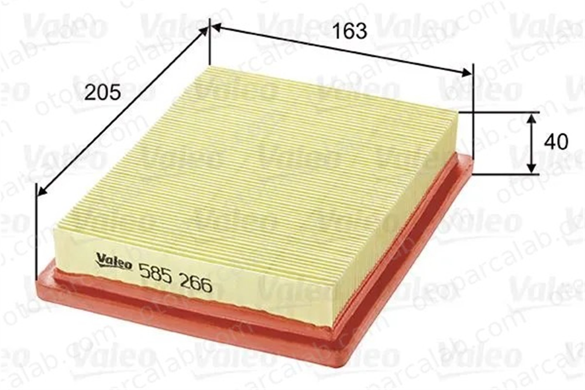 VALEO 585266 Hava Filtresi HYUNDAI ACCENT I ACCENT Sedan 2811322051 ADG02210