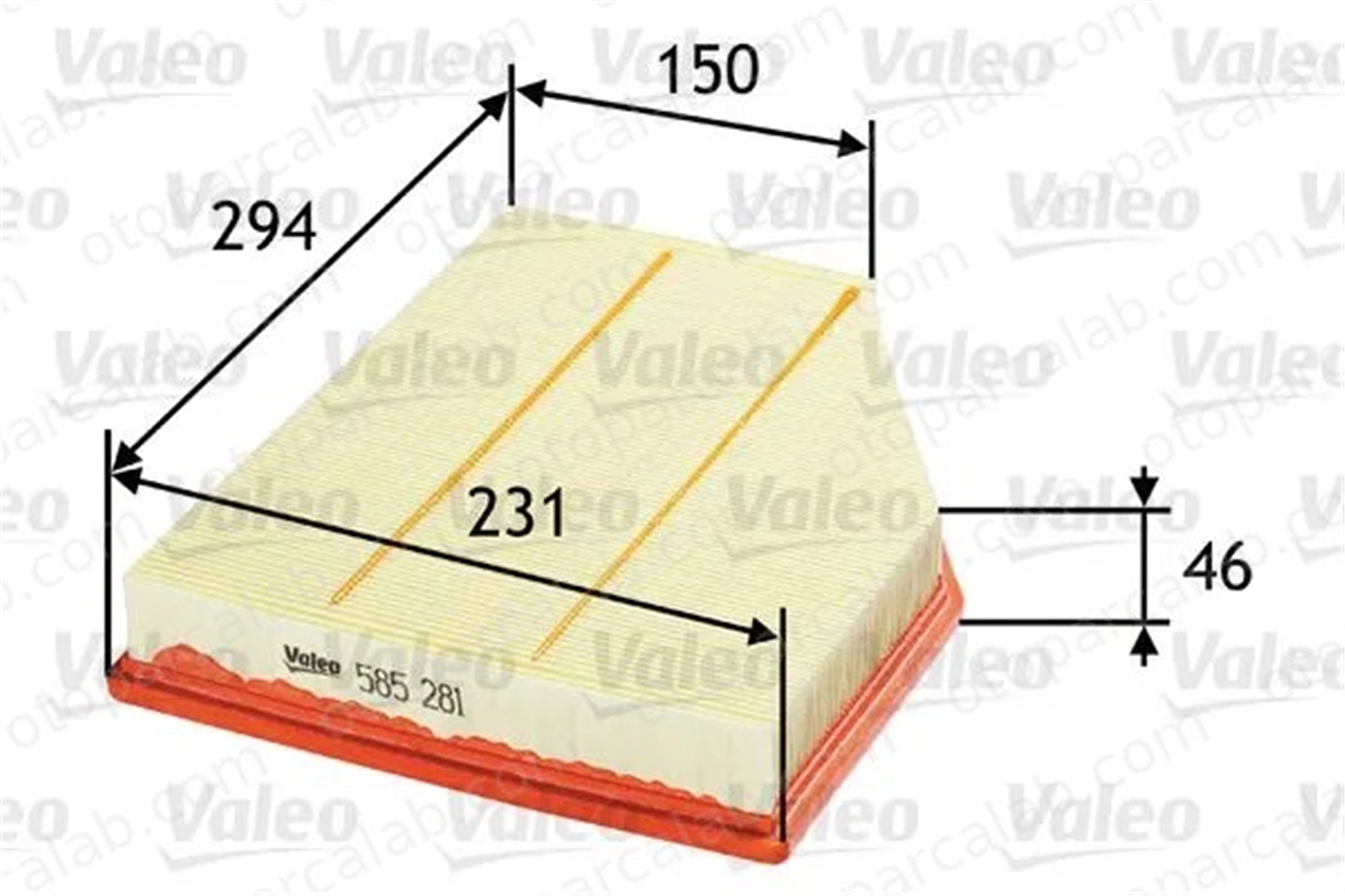 VALEO 585281 Hava Filtresi BMW 5 5 Touring 13717521033 13717521038