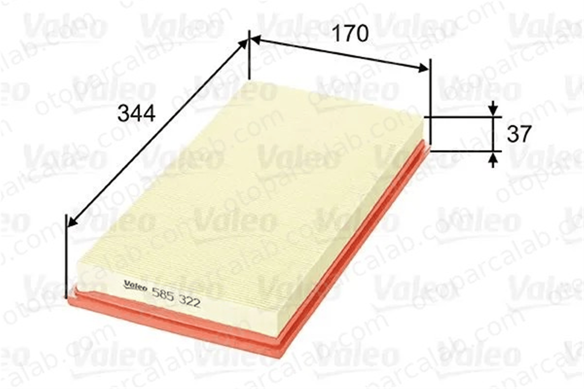 VALEO 585322 Hava Filtresi VOLVO V40 Station wagon S40 I 1221013 PC972