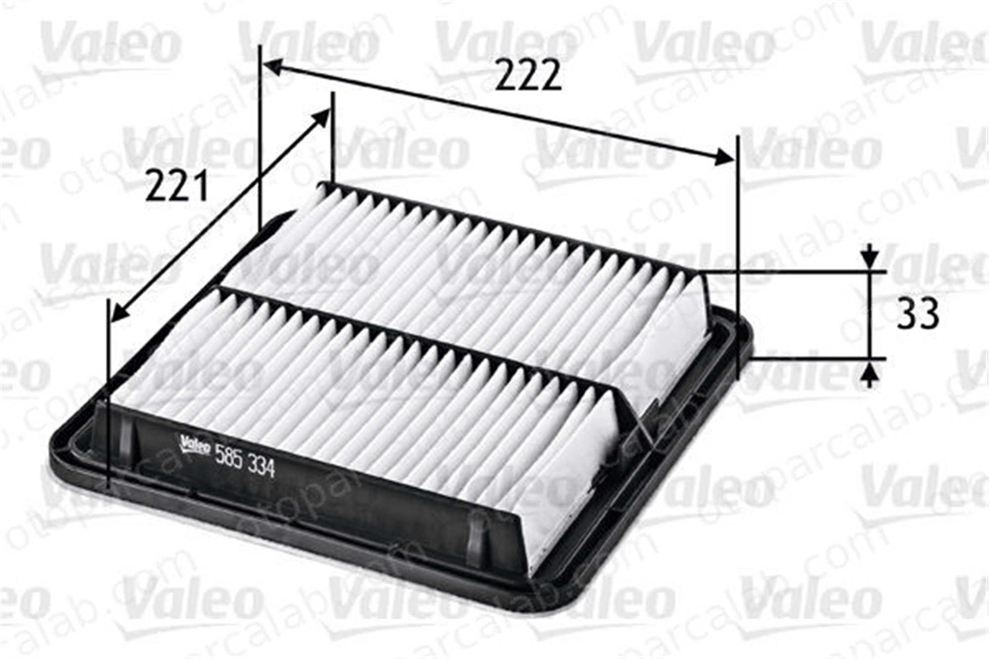 VALEO 585334 Hava Filtresi SUBARU IMPREZA Hatchback OUTBACK 16546AA120 16546AA090