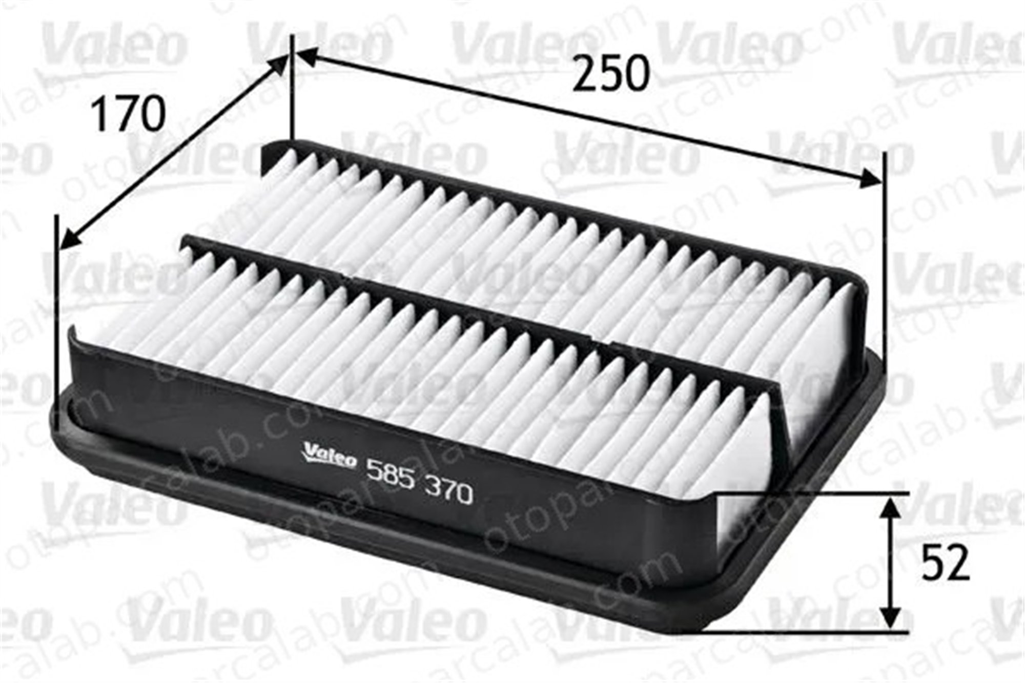 VALEO 585370 Hava Filtresi MITSUBISHI ASX OUTLANDER II J1780135020 1780135020