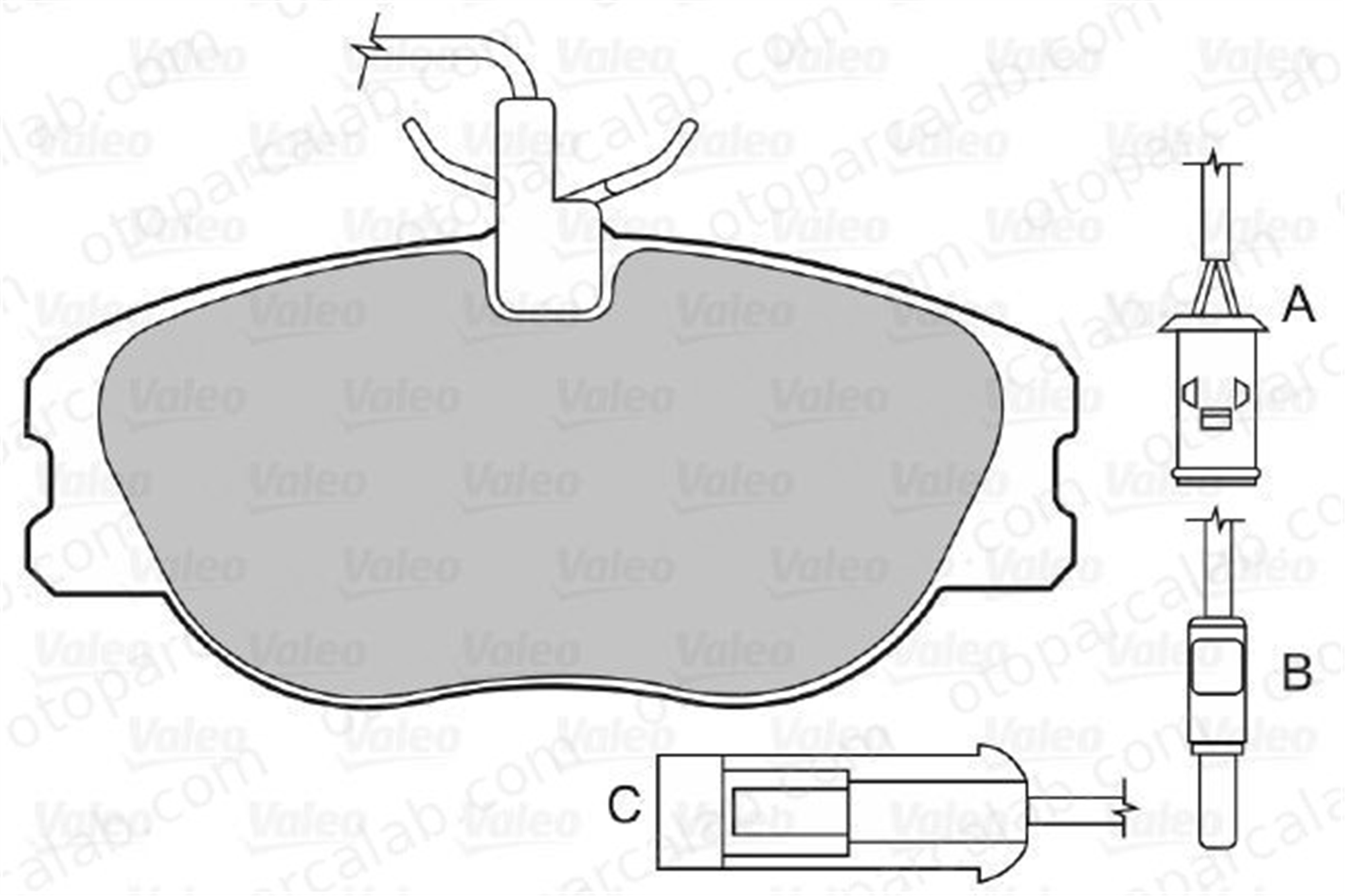 VALEO 598010 Fren Disk Balata Ön LANCIA THEMA ALFA ROMEO 155 60777621 9941174