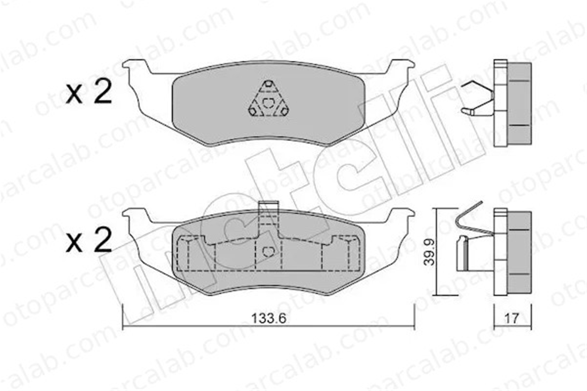 VALEO 598544 Fren Disk Balata Arka CHRYSLER PT CRUISER NEON 4762669 5018208AA