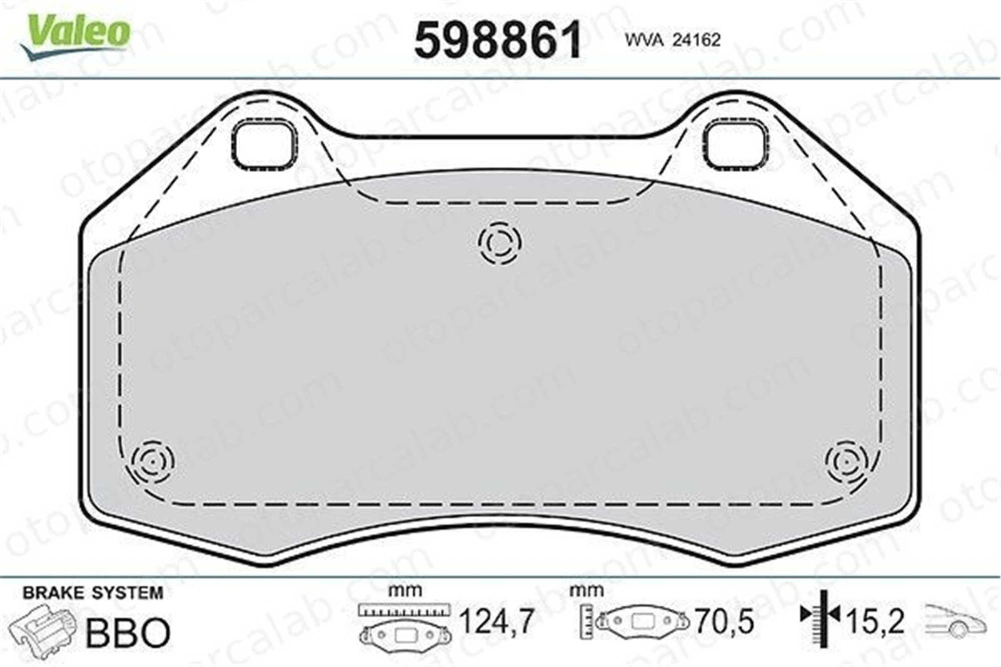 VALEO 598861 Fren Disk Balata Ön RENAULT MEGANE II MEGANE III Hatchback 410603303R 410603131R