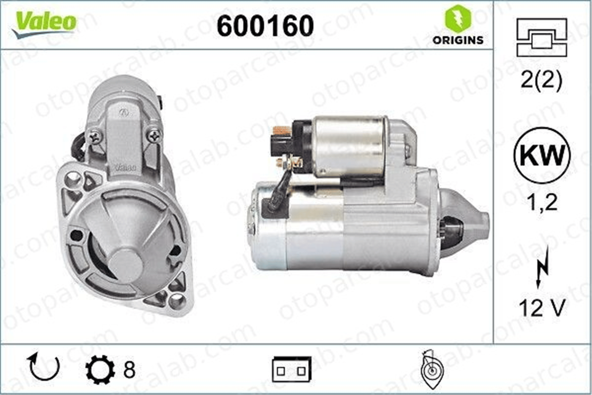 VALEO 600160 Marş Dinamosu KIA CEE'D SW PRO CEE'D 3610023071 3610023070