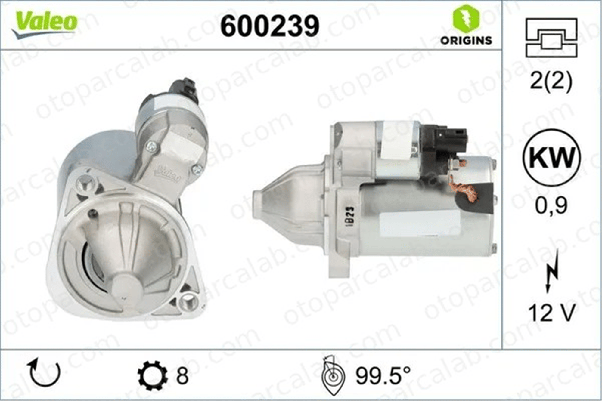 VALEO 600239 Marş Dinamosu HYUNDAI i30 i30 Station wagon 600239 361002B500