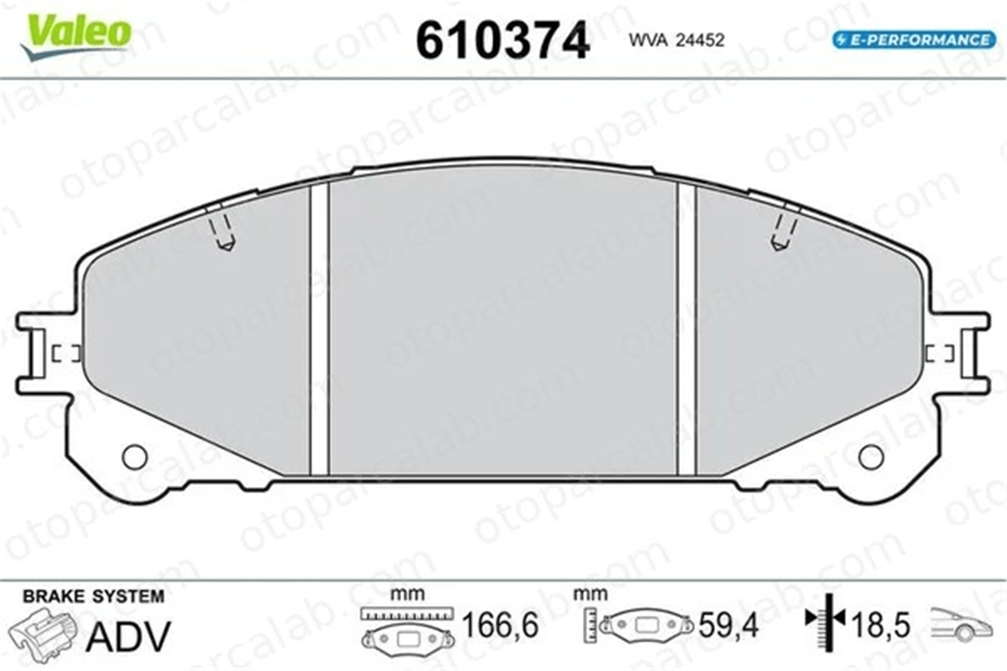 VALEO 610374 Fren Disk Balata Ön LEXUS NX TOYOTA RAV 4 IV 610374 446548170