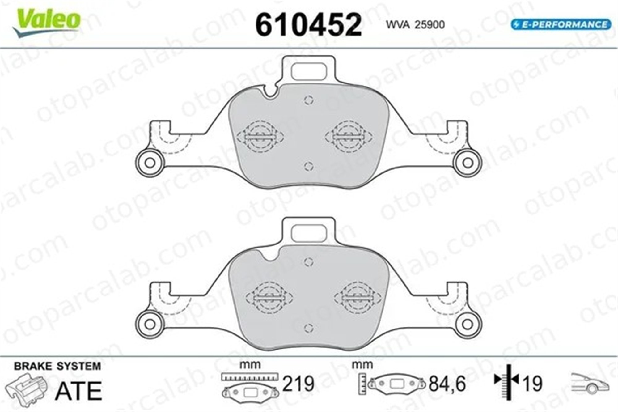 VALEO 610452 Fren Disk Balata Ön BMW 5 5 Touring 610452 34106883469