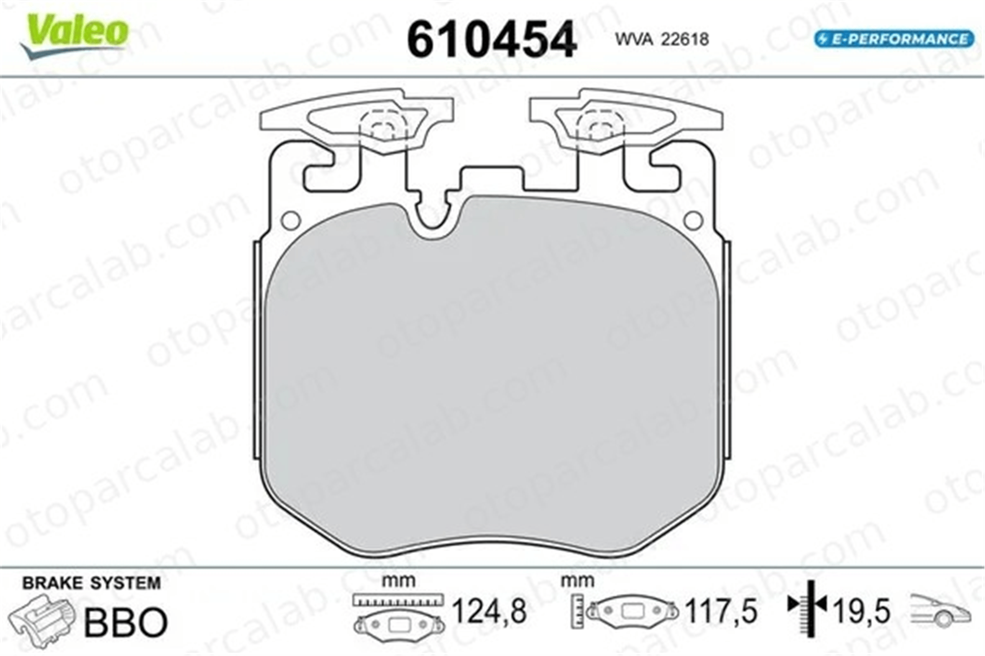 VALEO 610454 Fren Disk Balata Ön BMW 5 5 Touring 610454 34106874431