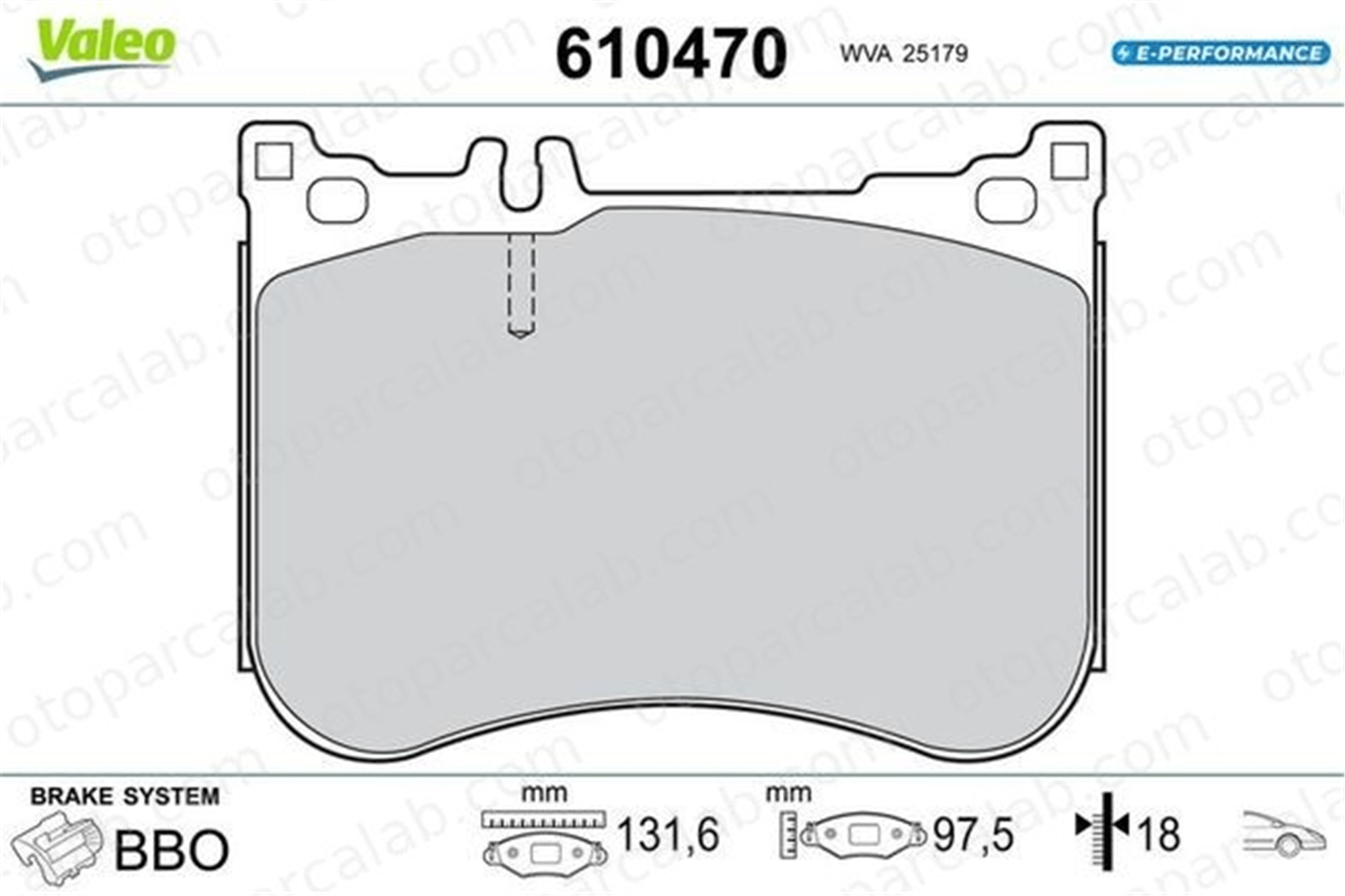 VALEO 610470 Fren Disk Balata Ön MERCEDES-BENZ S-SERISI CLS 610470 A0064208820