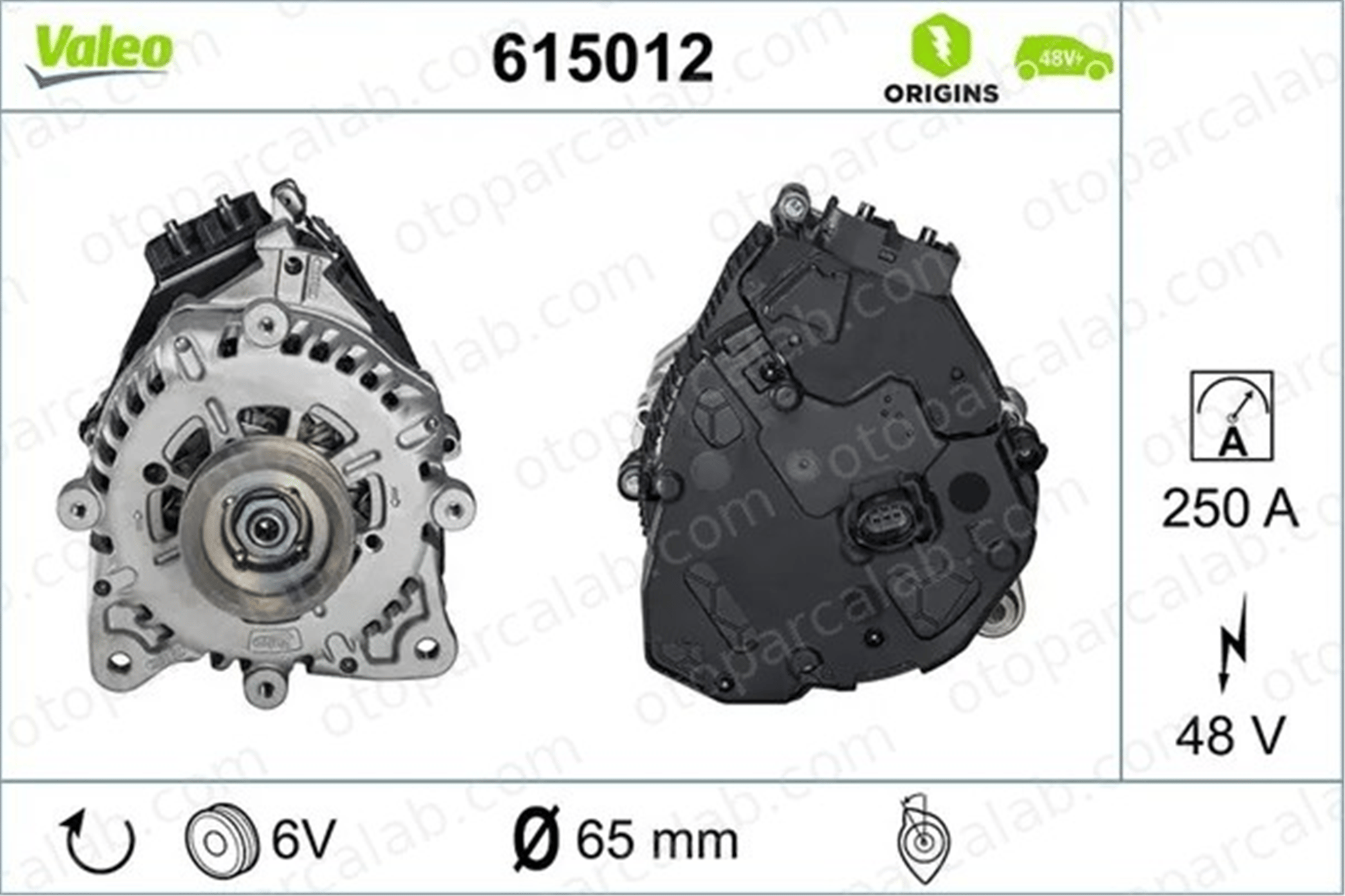 VALEO 615012 Alternatör VW GOLF VIII Variant AUDI A3 Limousine 5E903018G 05E903018G