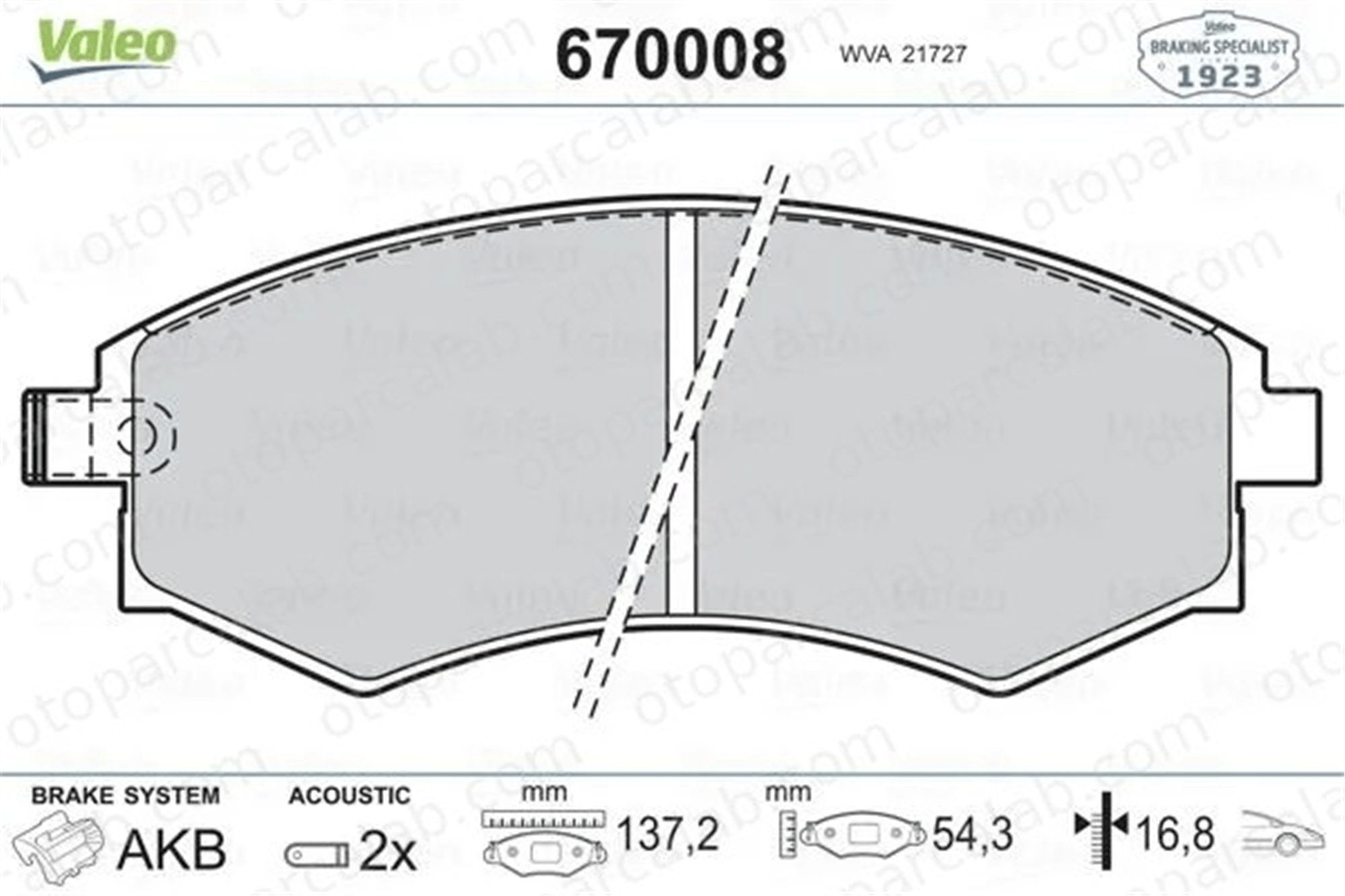 VALEO 670008 Fren Disk Balata Ön SSANGYONG KORANDO HYUNDAI ELANTRA III Sedan 5810128A00 4813008050