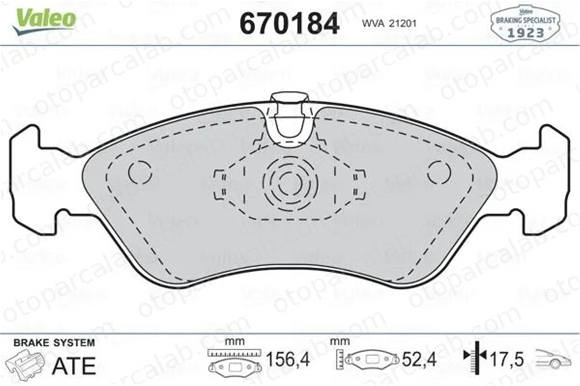 VALEO 670184 Fren Disk Balata Ön OPEL KADETT E KADETT E Hatchback 1605454 90167765
