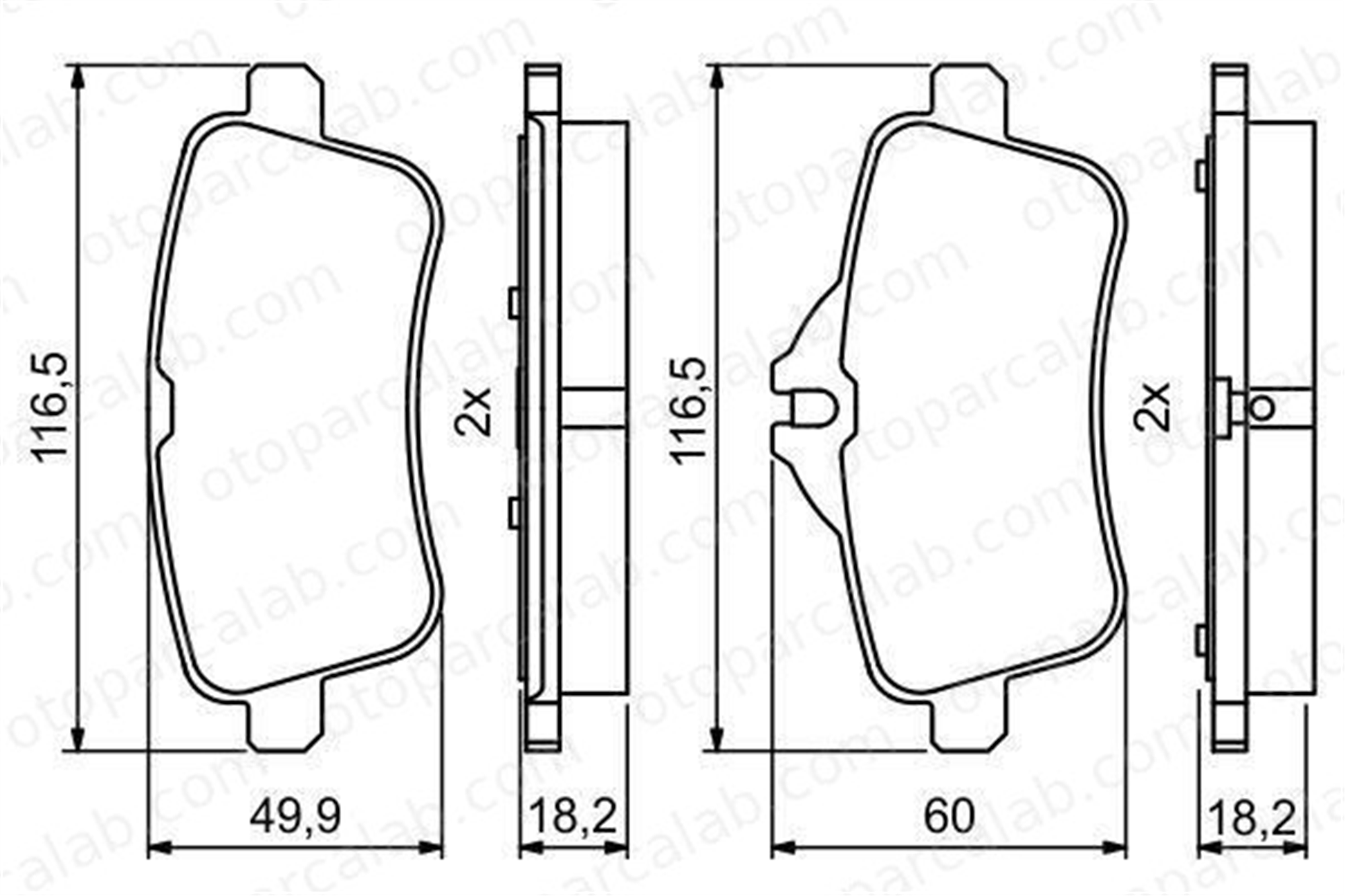 VALEO 670341 Fren Disk Balata Ön MERCEDES-BENZ GLE GLE Coupe 64203320 64203420