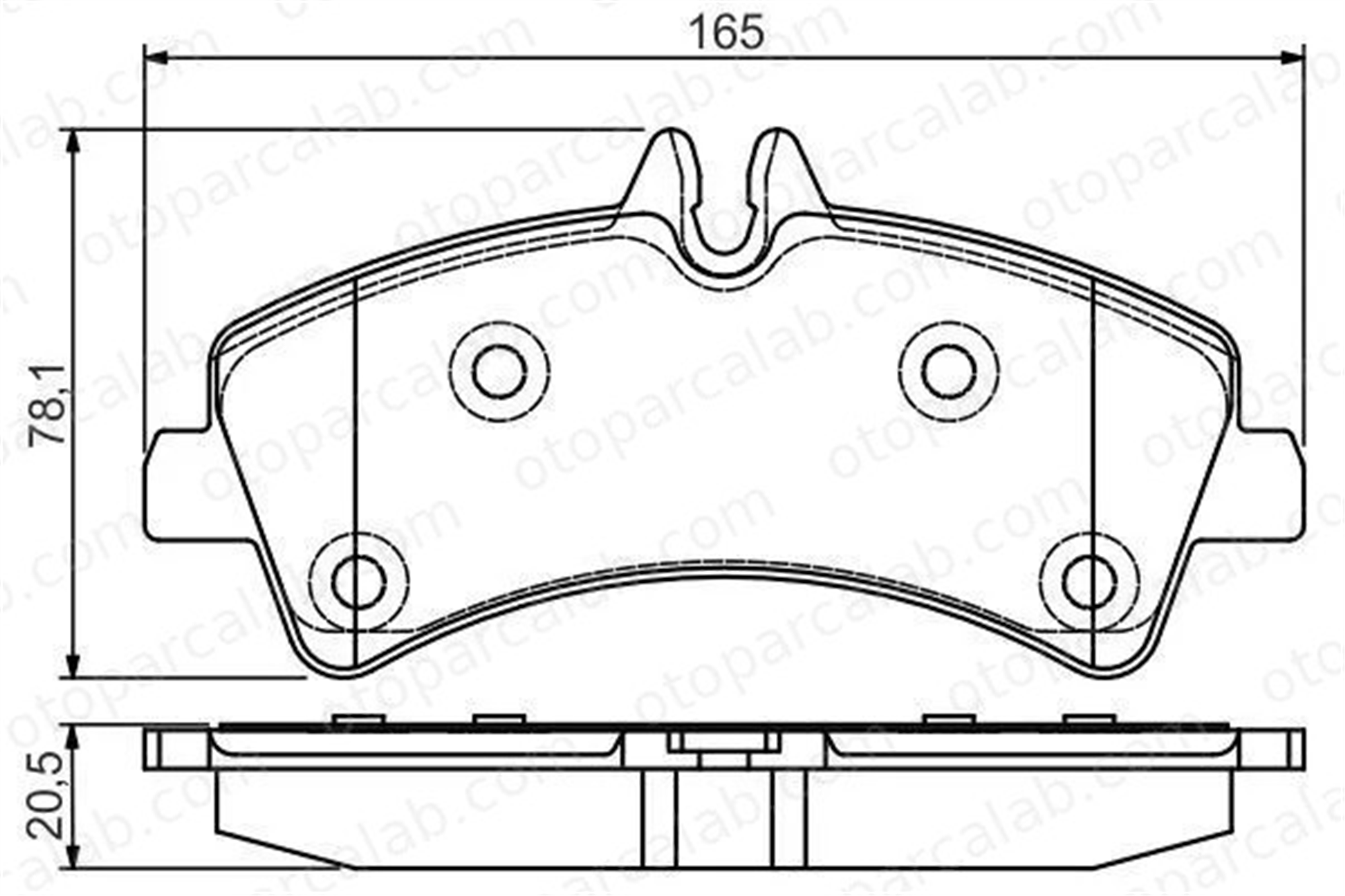 VALEO 670876 Fren Disk Balata Arka MERCEDES-BENZ SPRINTER 5-t Panelvan/Van SPRINTER 5-t Platform şasi A0064204520 44208120