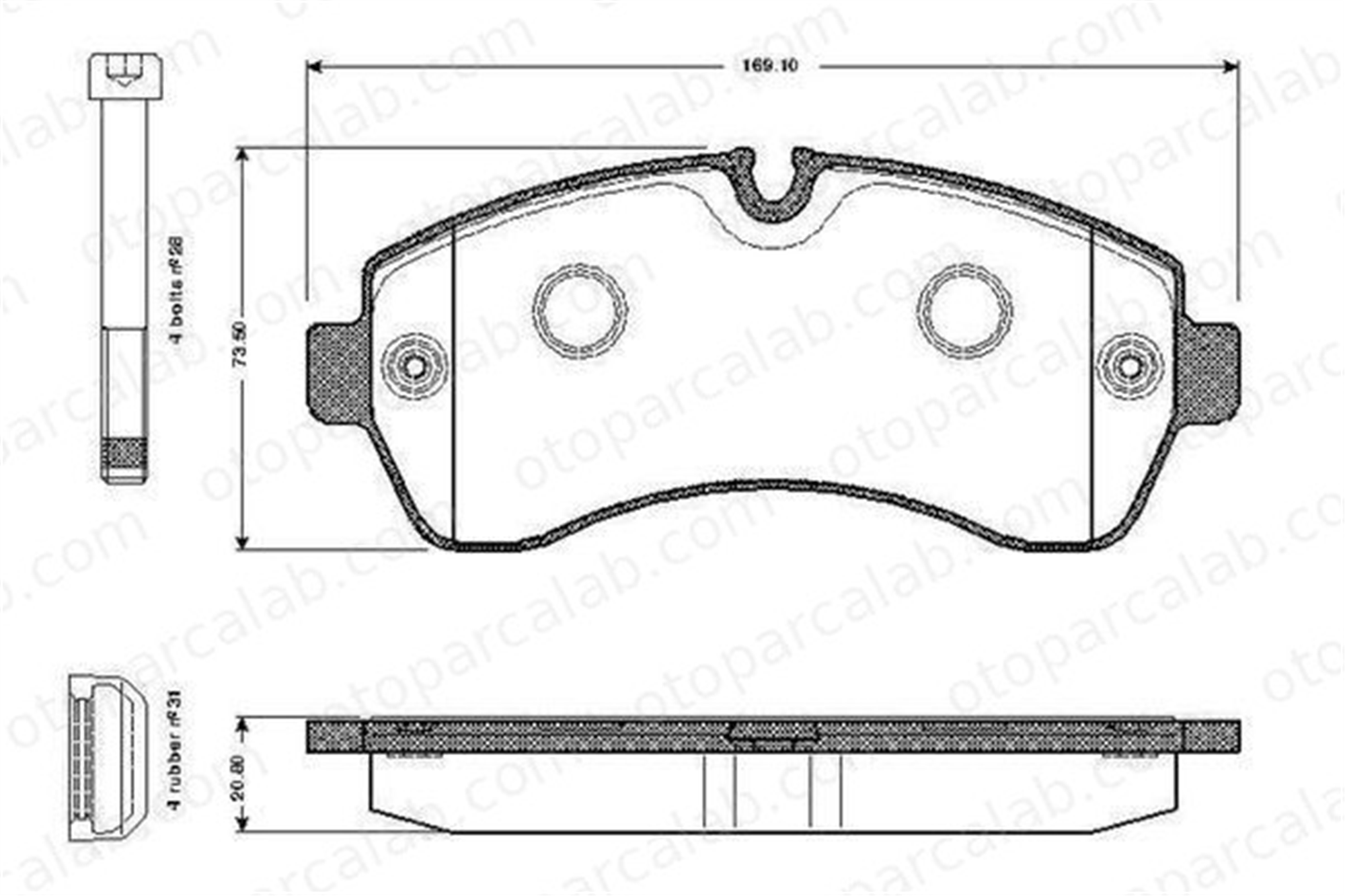 VALEO 670881 Fren Disk Balata Ön MERCEDES-BENZ SPRINTER 3,5-t Panelvan/Van SPRINTER 3,5-t Platform şasi 2E0698151A A0044208220