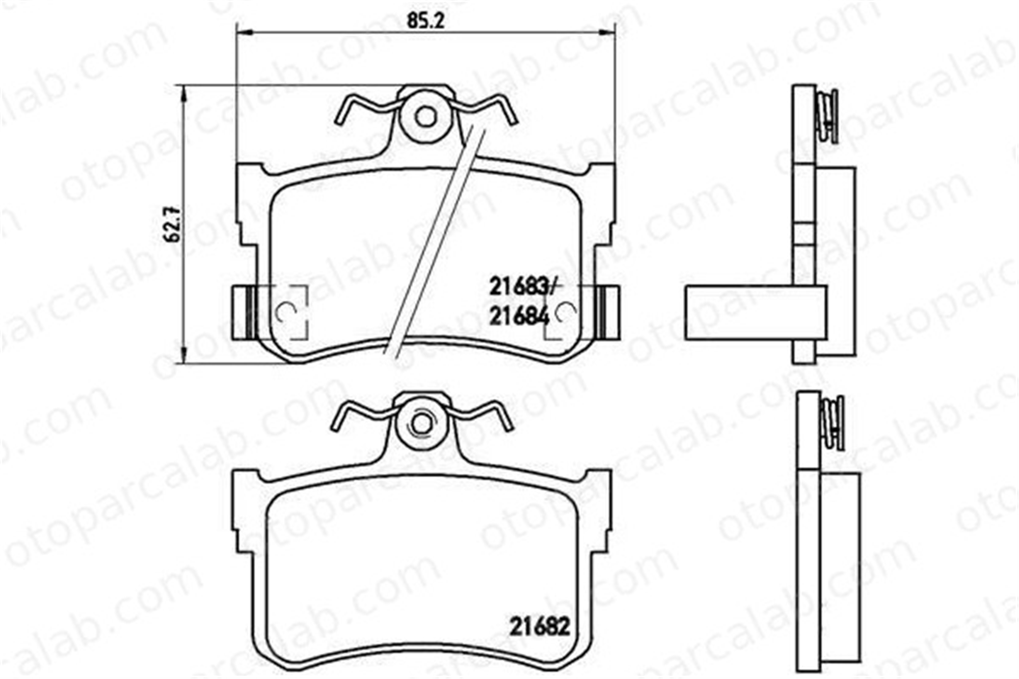 VALEO 670903 Fren Disk Balata Arka ROVER 800 Hatchback 800 SFP10012 GBP90323