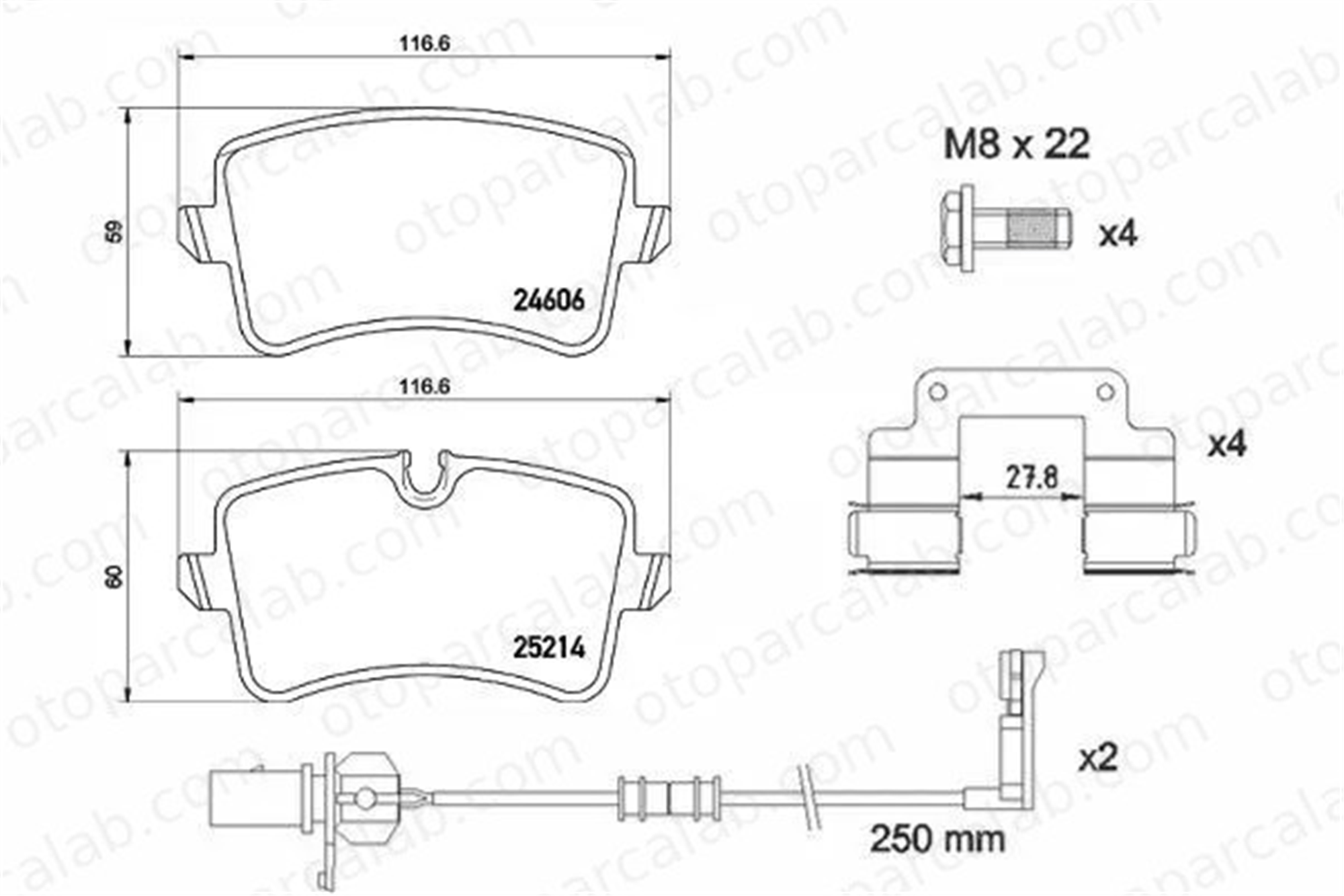 VALEO 671008 Fren Disk Balata Arka AUDI A8 D4 4G0698451 4H0698451K