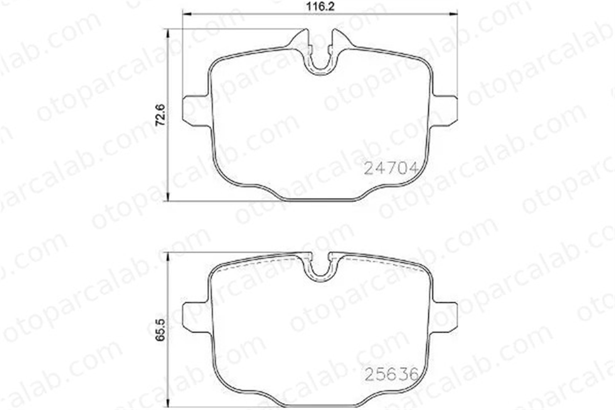 VALEO 671042 Fren Disk Balata Arka BMW 5 5 Touring 34216867175 34216870552