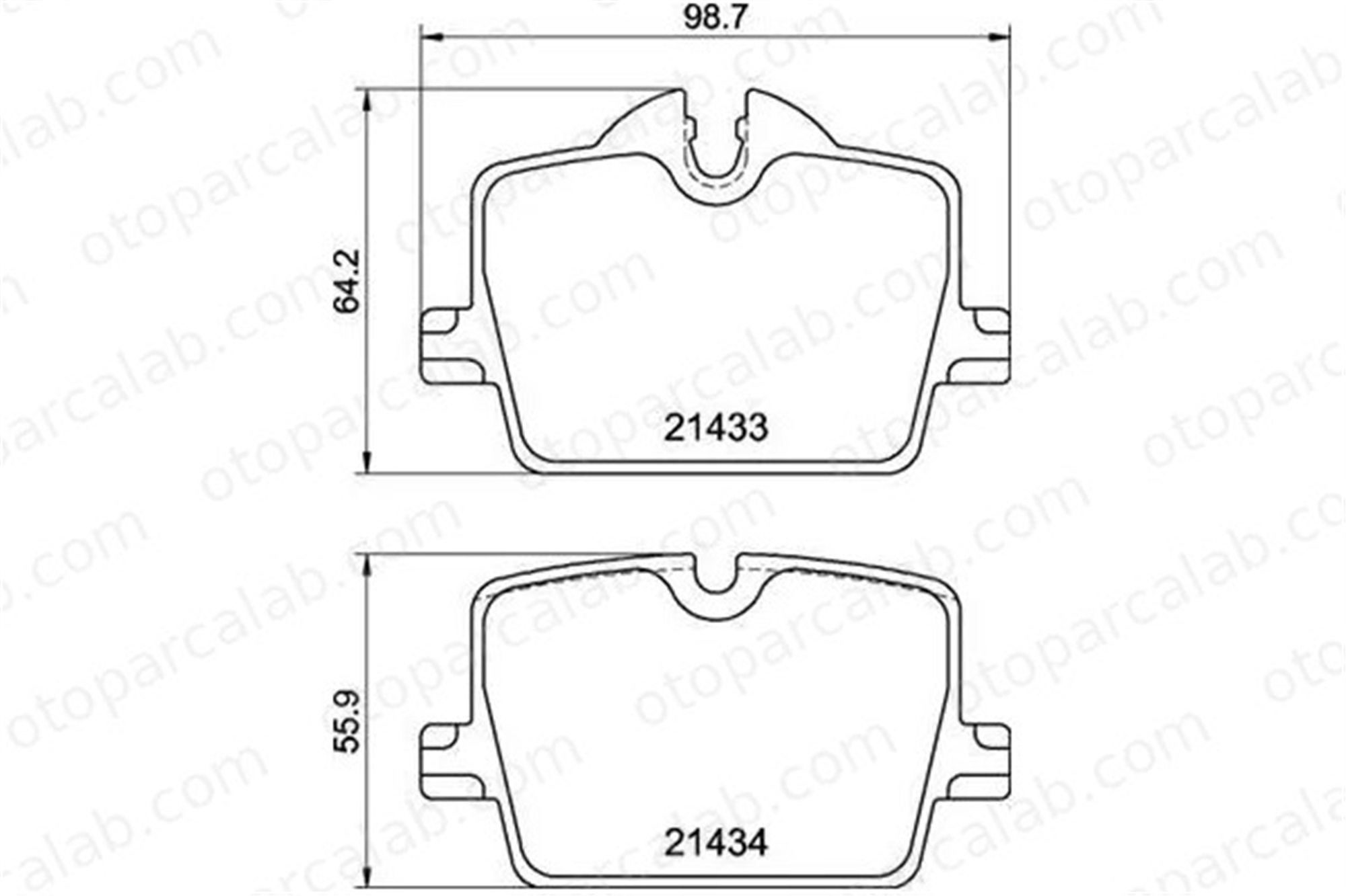 VALEO 671172 Fren Disk Balata Arka BMW 3 3 Touring 34206888832 34206888831