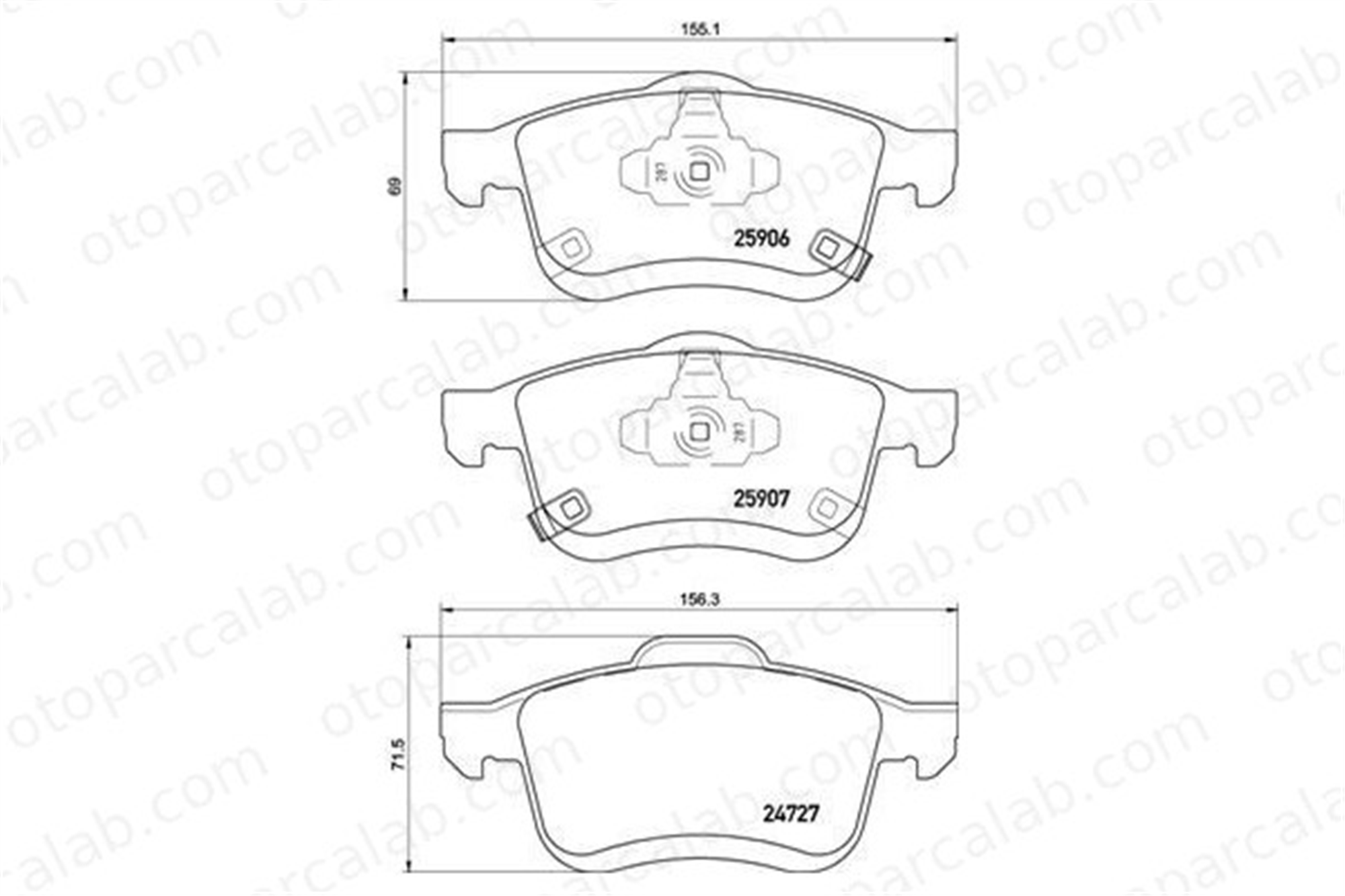 VALEO 671414 Fren Disk Balata Ön FIAT 500L 77366915 68211488AA