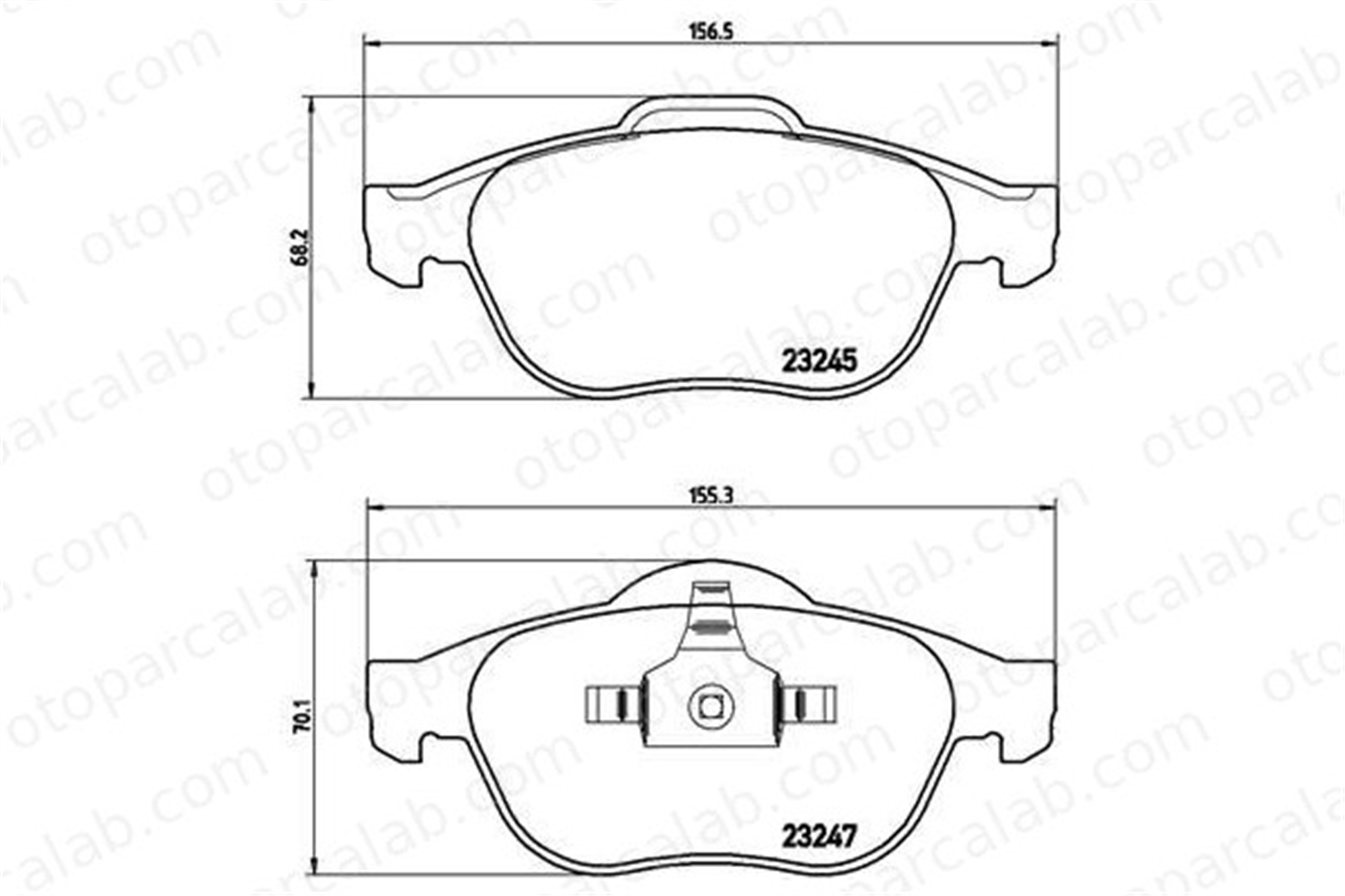 VALEO 671471 Fren Disk Balata Ön RENAULT LAGUNA II Grandtour LAGUNA II 7701206599 410609141R