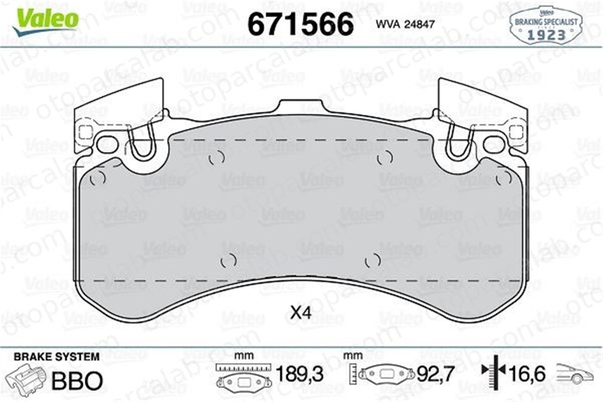 VALEO 671566 Fren Disk Balata Ön AUDI A7 Sportback A8 D4 4G0698151F 4G0698151AB