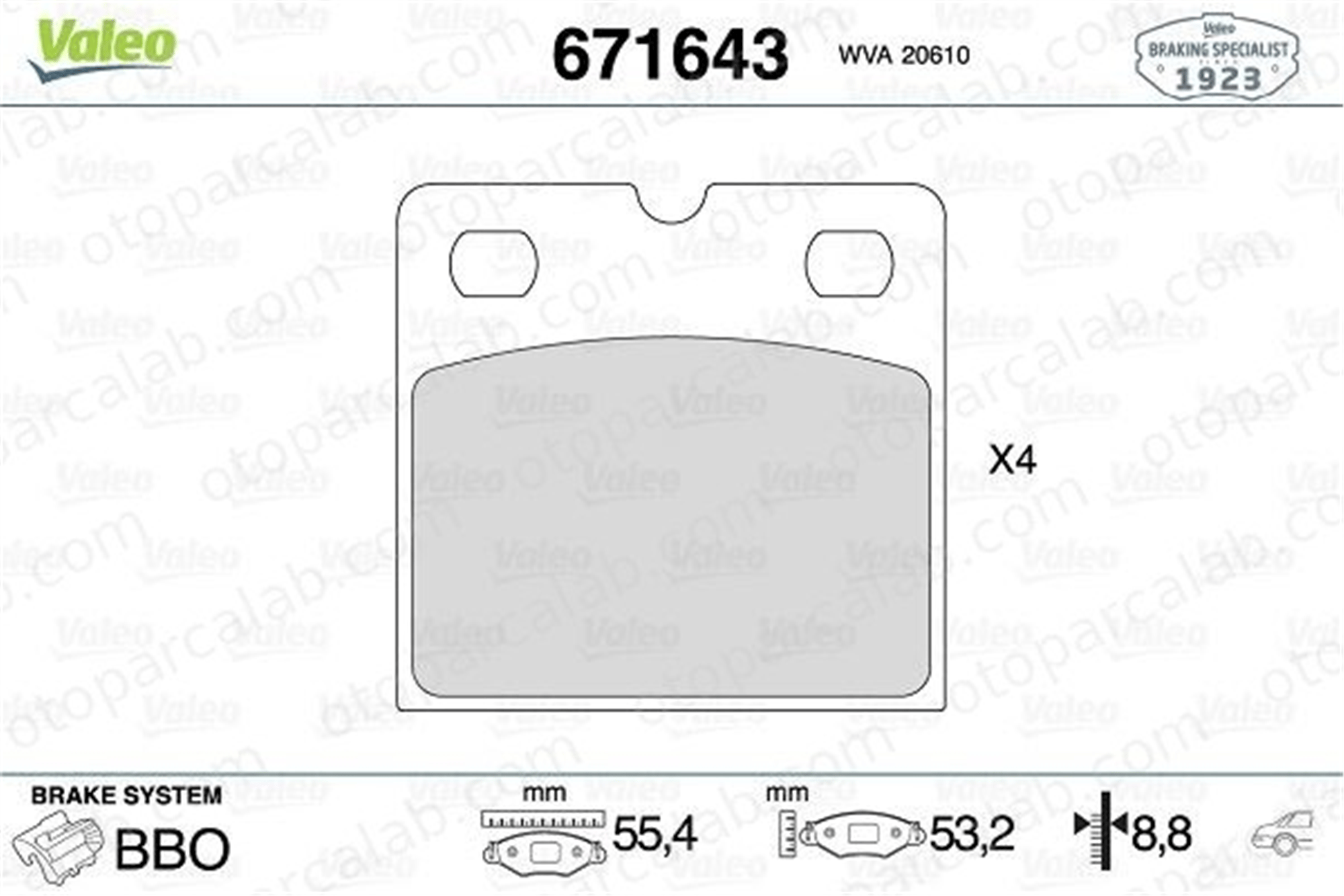 VALEO 671643 Fren Disk Balata Arka AUDI R8 JAGUAR F-TYPE Cabrio 420698451A 4G432C562BA