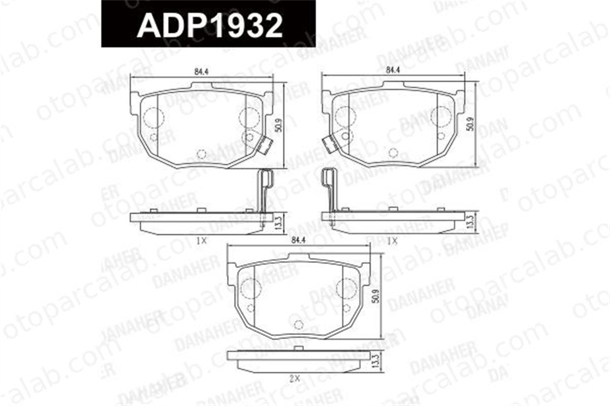 VALEO 671695 Fren Disk Balata Arka HYUNDAI ELANTRA III Sedan COUPE II S3500L2116750024