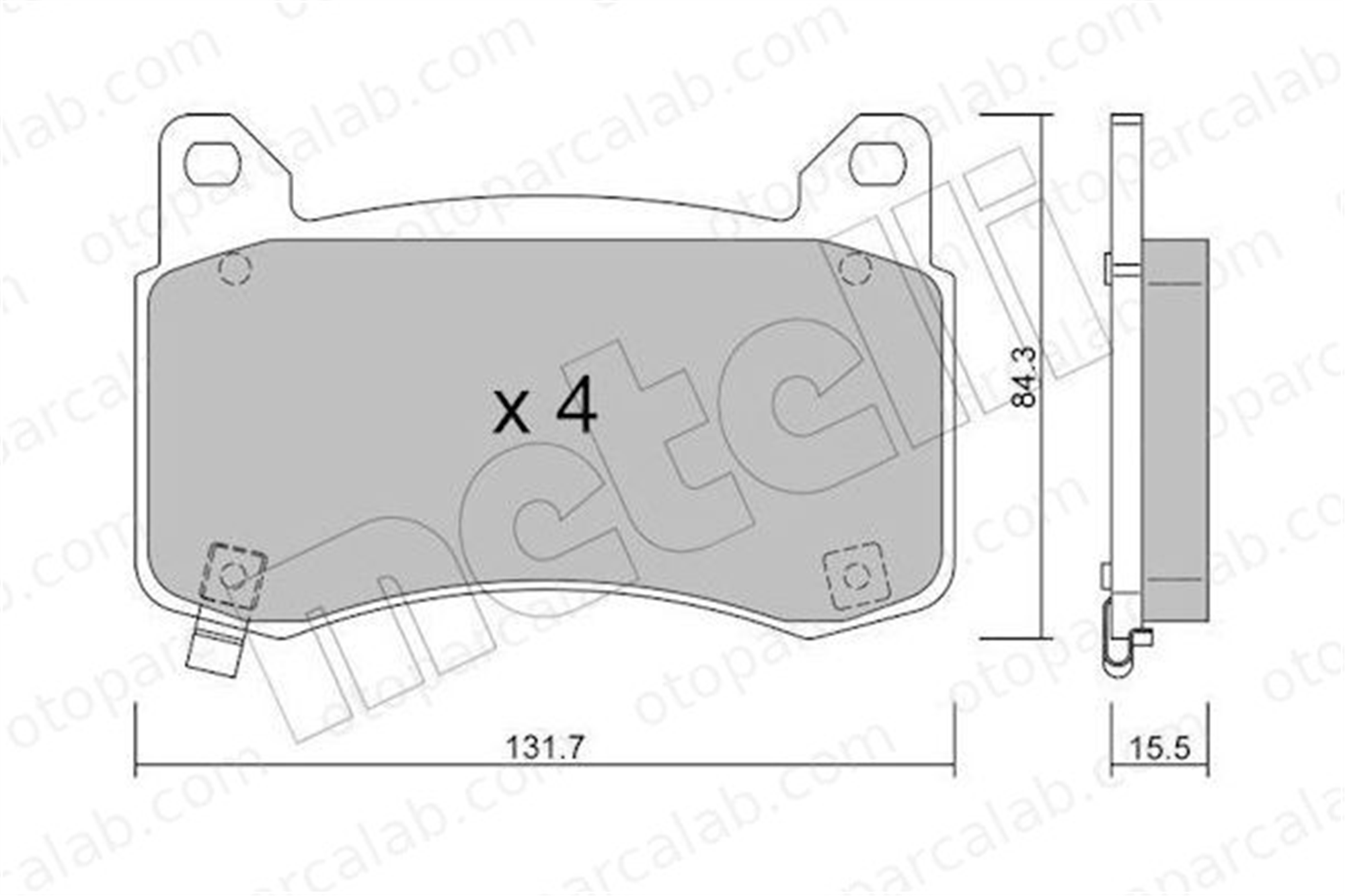 VALEO 671886 Fren Disk Balata Ön TESLA MODEL 3 800824200A 800824200C