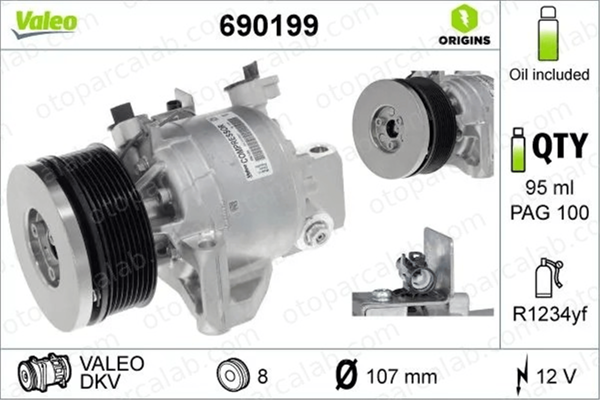 VALEO 690199 Klima Kompresörü SUZUKI SX4 S-CROSS VITARA 9520074S00