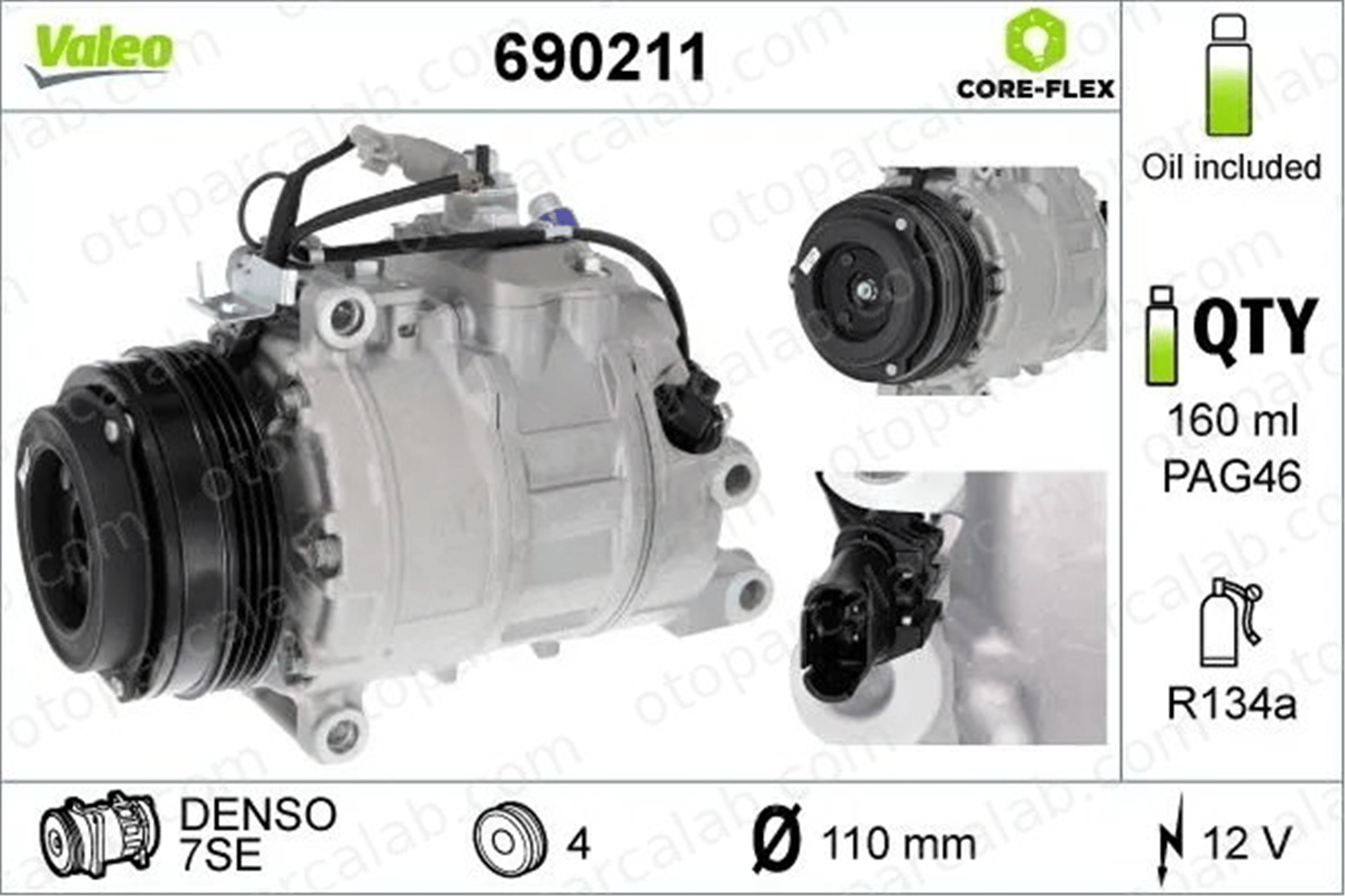 VALEO 690211 Klima Kompresörü BMW 5 7 64509154072 64529195978