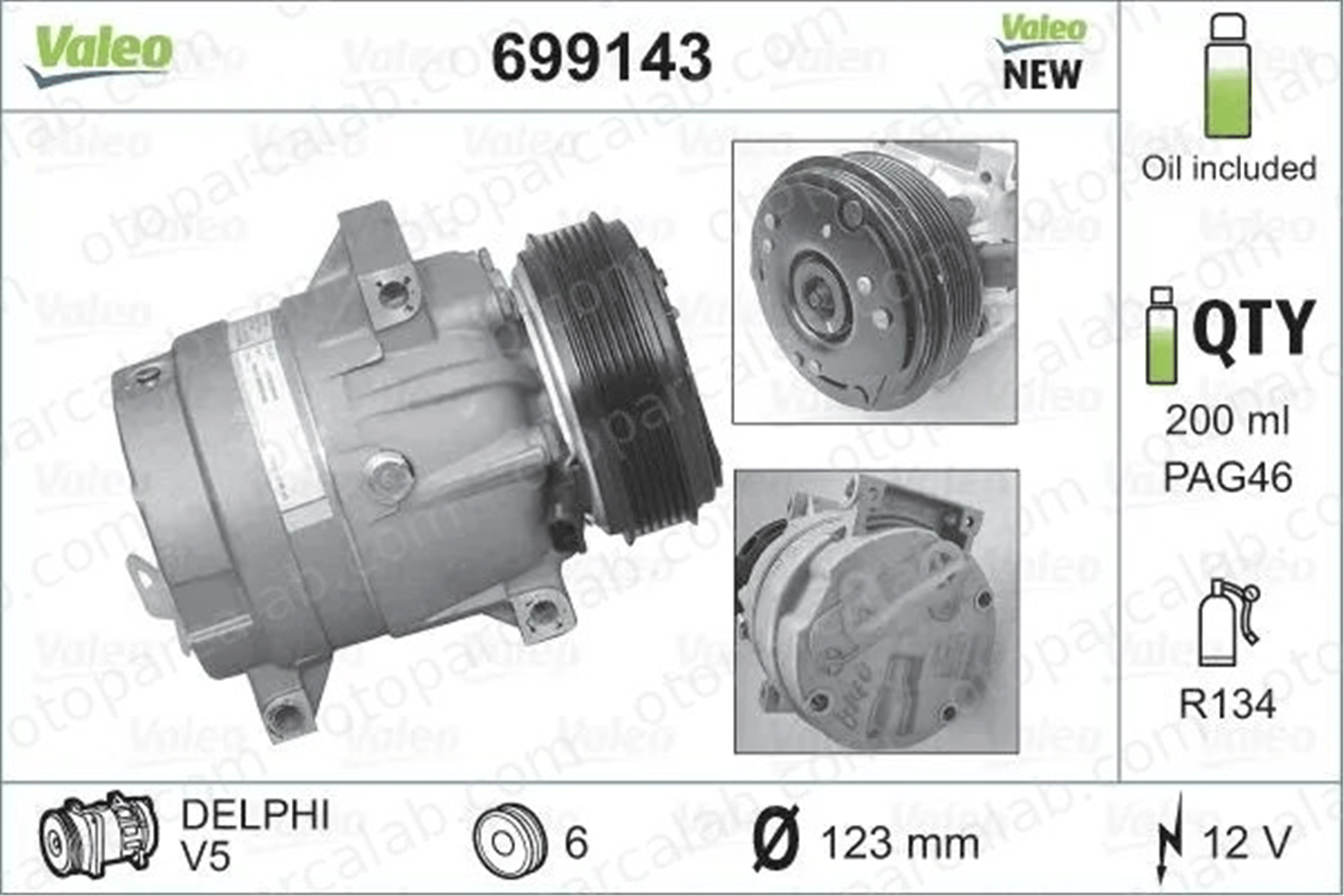VALEO 699143 Klima Kompresörü RENAULT SCÉNIC I MPV NISSAN INTERSTAR Minibüs/Otobüs 4403563 93160670