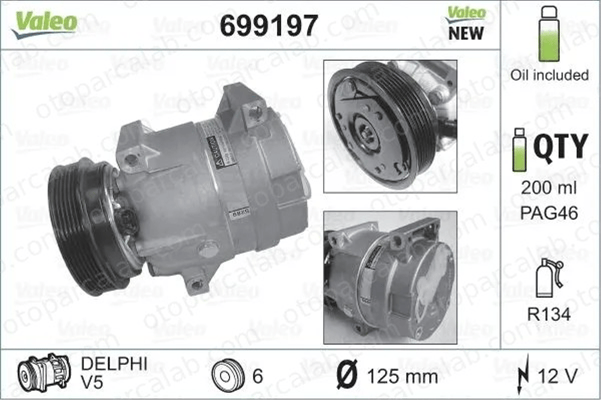 VALEO 699197 Klima Kompresörü RENAULT SCÉNIC I MPV MEGANE I 7700103536 7701499859