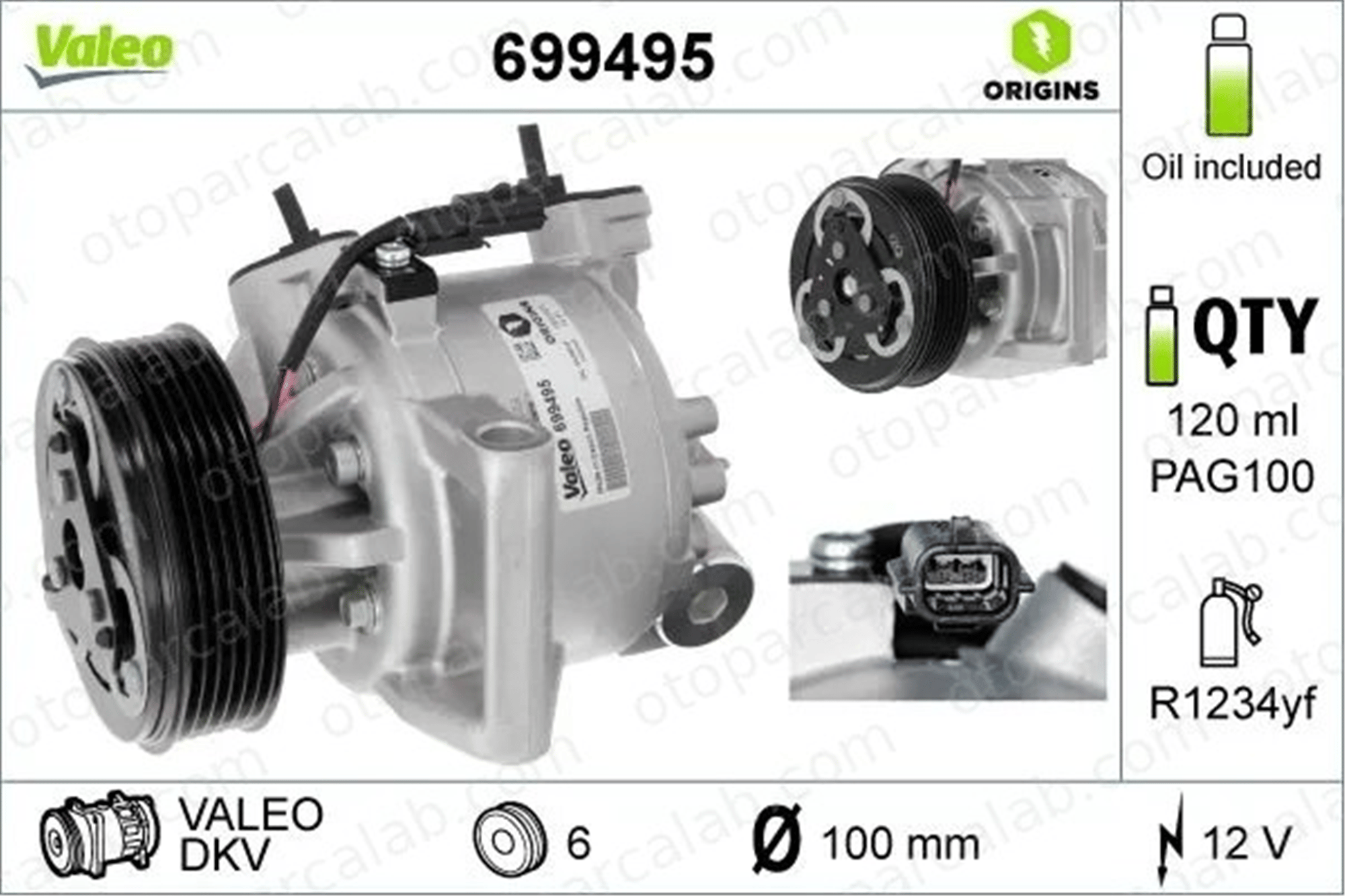 VALEO 699495 Klima Kompresörü DACIA LOGAN II LOGAN MCV II 926004475R 926005154R