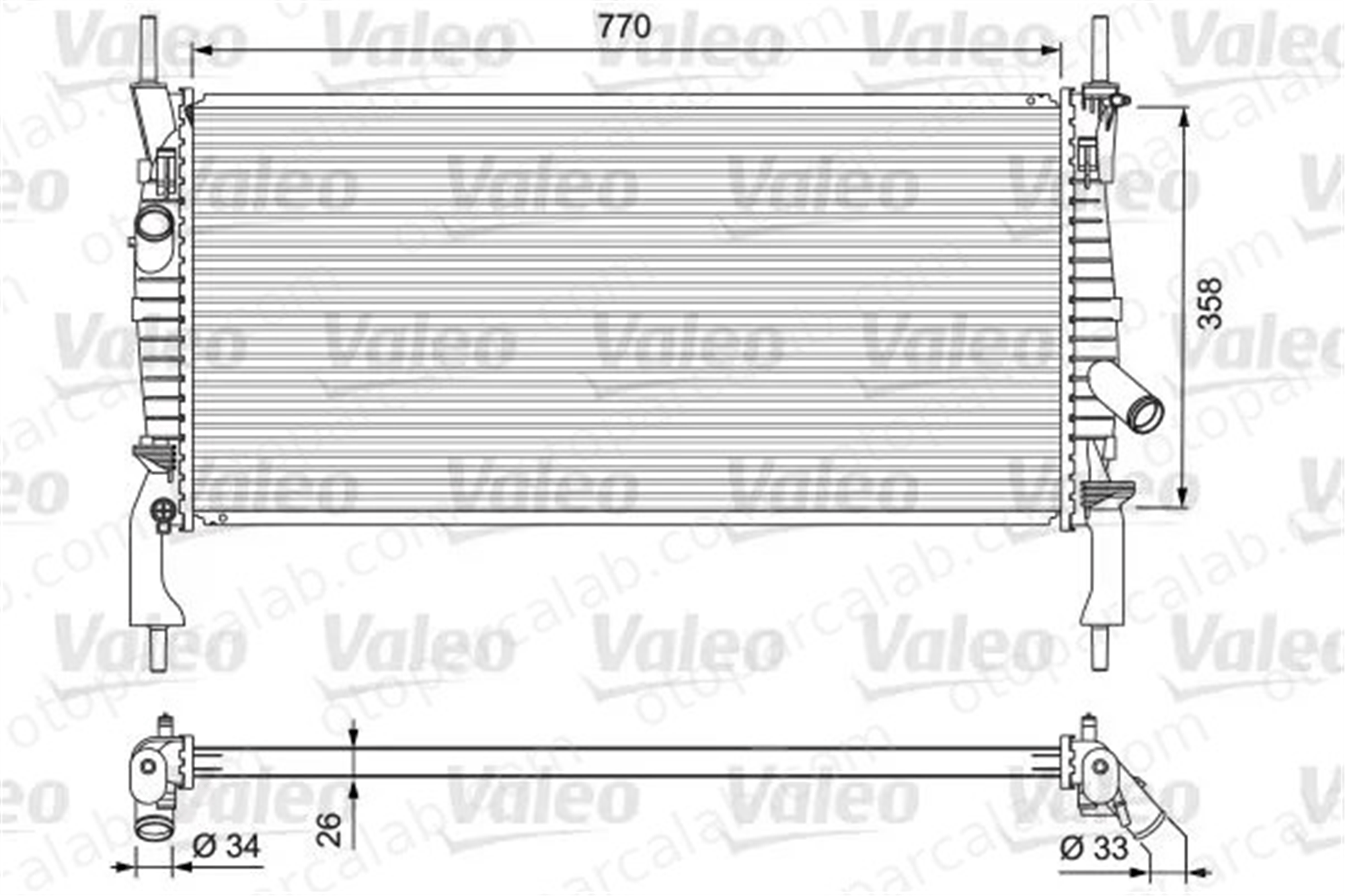 VALEO 701731 Su Radyatörü FORD TRANSIT Panelvan/Van TRANSIT Platform şasi 6C118005CD 1383317