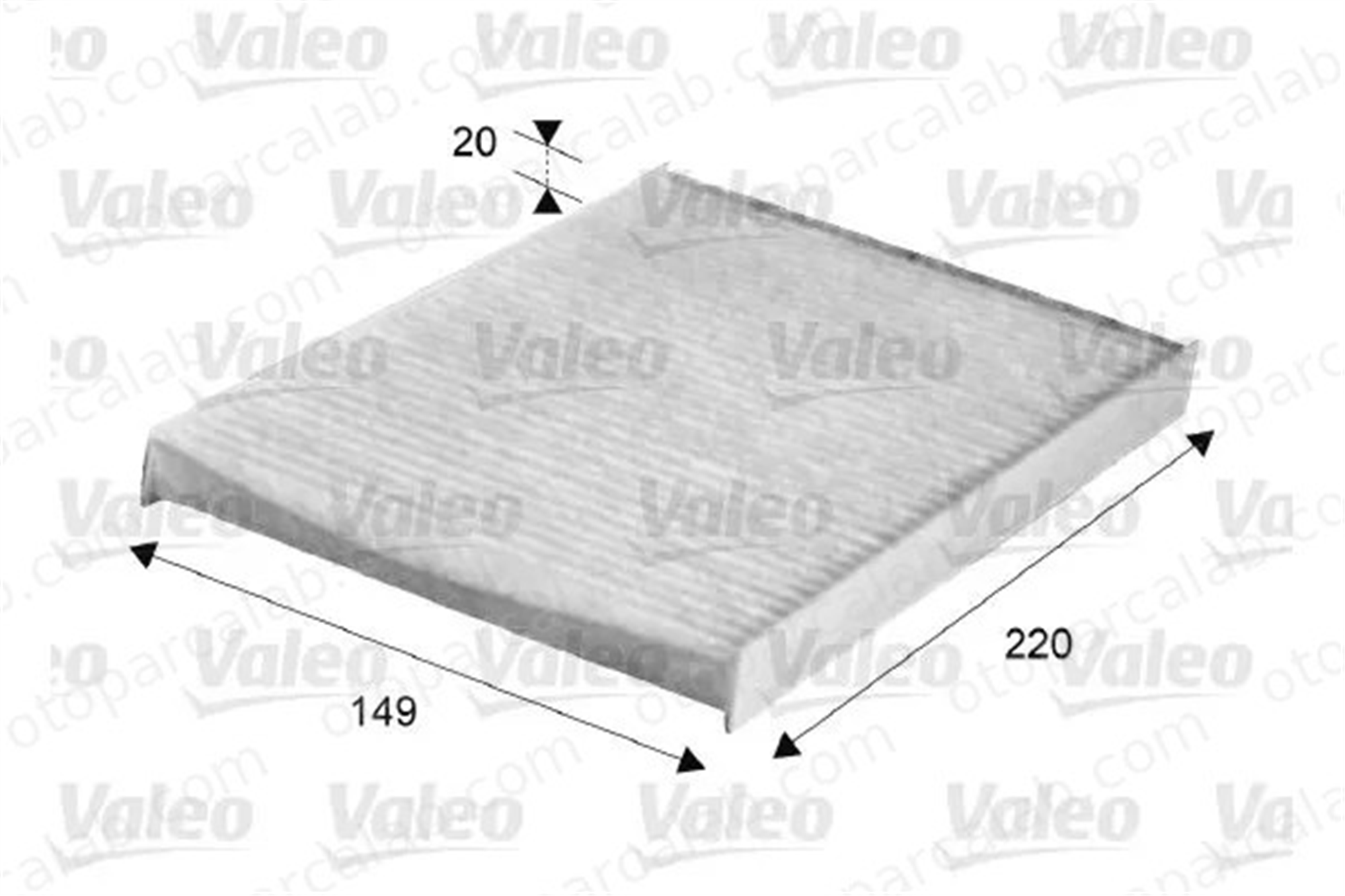 VALEO 716047 Polen Filtresi MERCEDES-BENZ AROCS ACTROS MP4 / MP5 88779100003