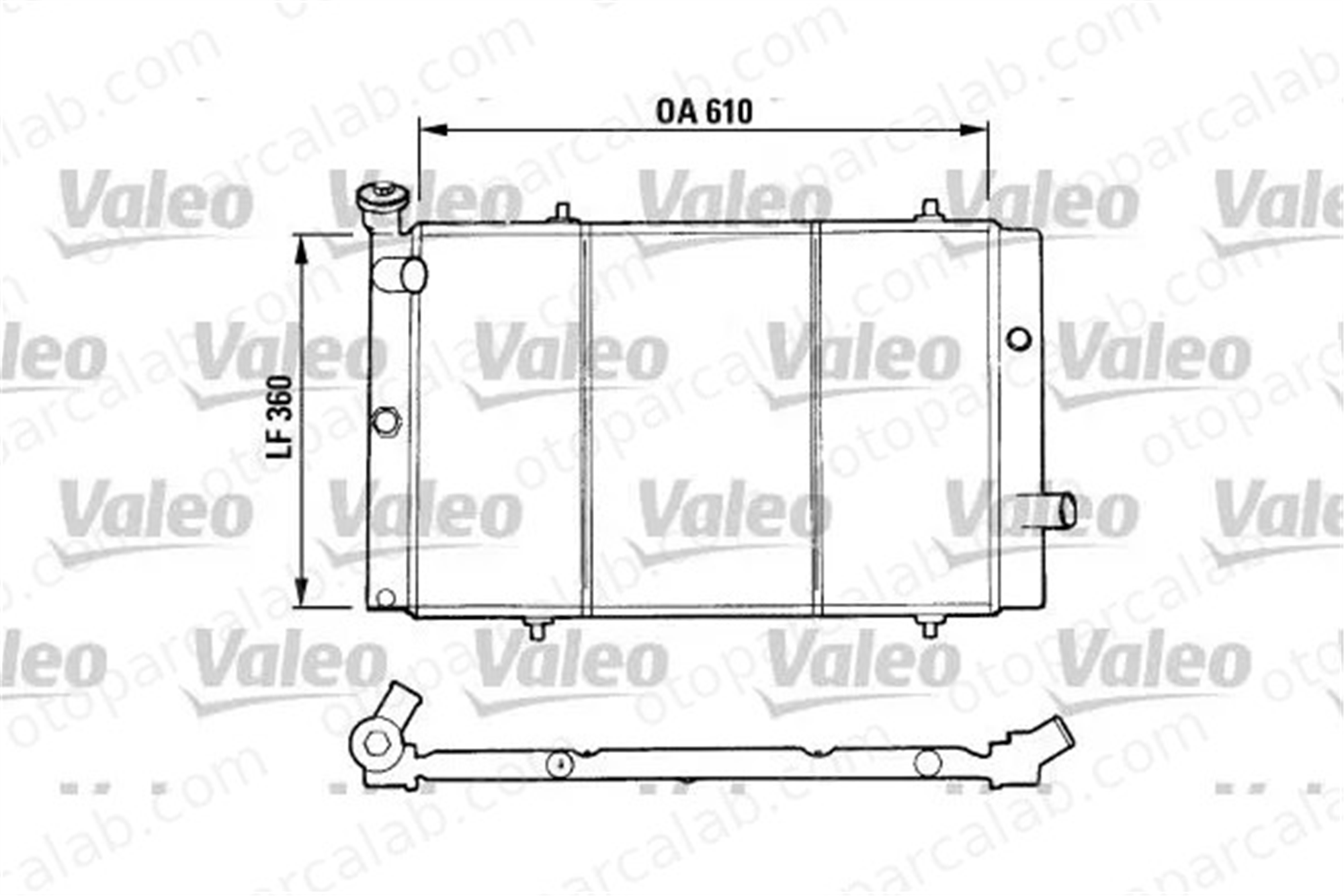 VALEO 730015 Su Radyatörü PEUGEOT 309 I 309 II 1300F4 1300G2
