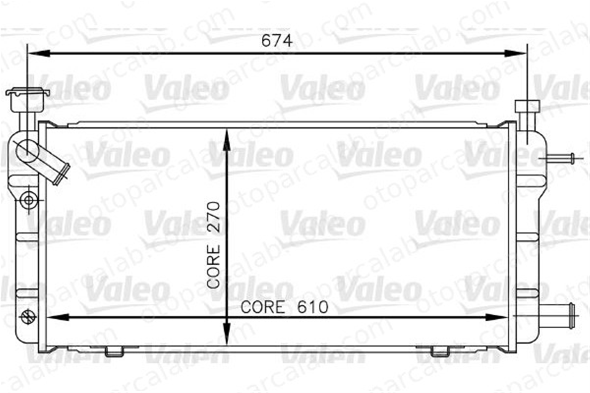 VALEO 730018 Su Radyatörü PEUGEOT 205 II 205 I 5Q0121251EC 1300K6