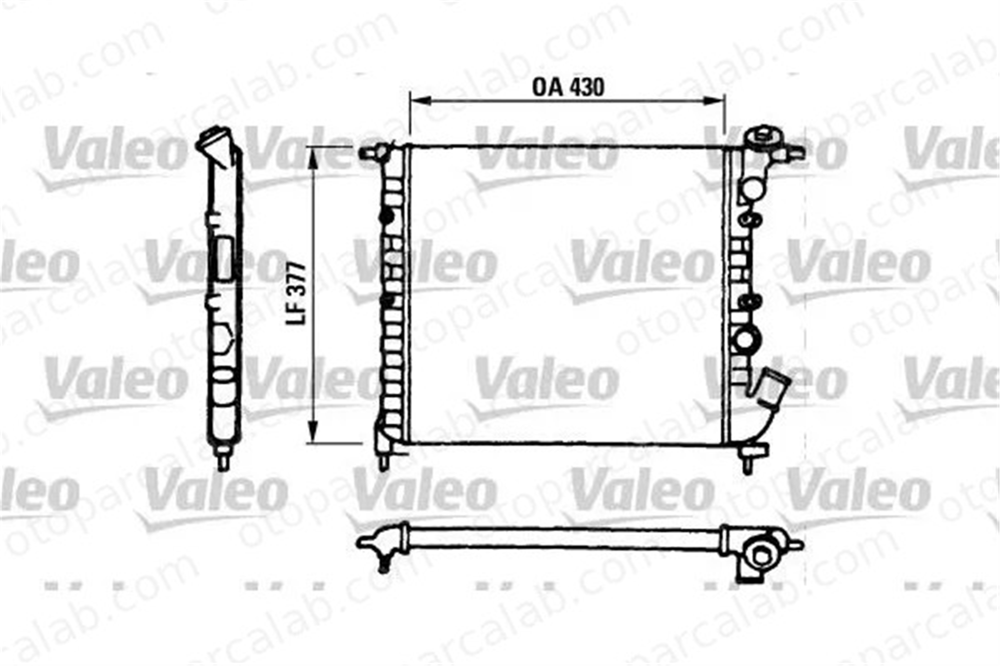 VALEO 730055 Su Radyatörü RENAULT 19 II 19 I 7700784035 7700786442