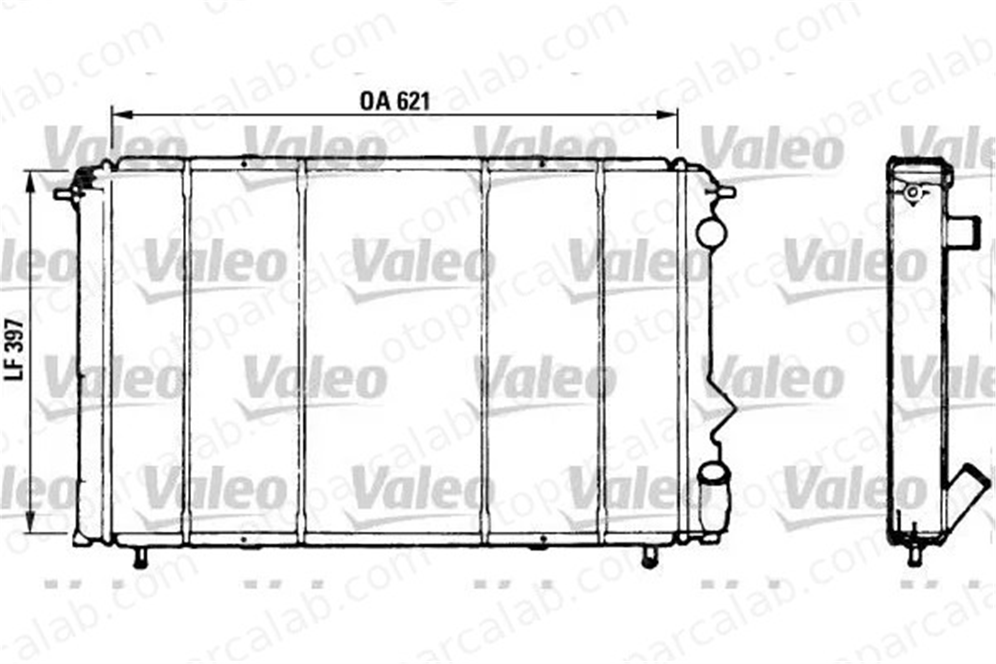 VALEO 730184 Su Radyatörü RENAULT ESPACE II 6025101336 6025101338